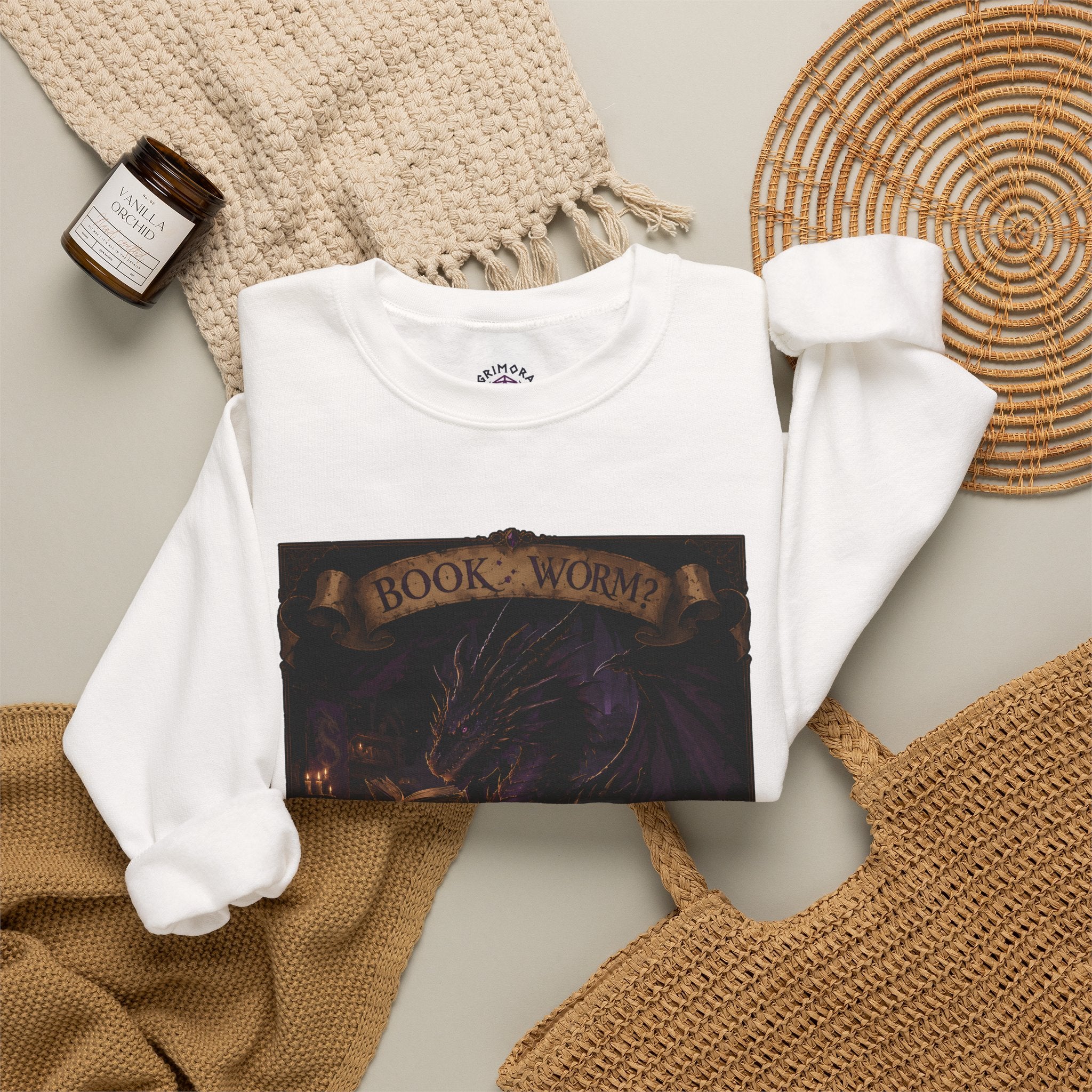 Book Worm? I Am a Book Dragon, Fantasy Reader Sweatshirt