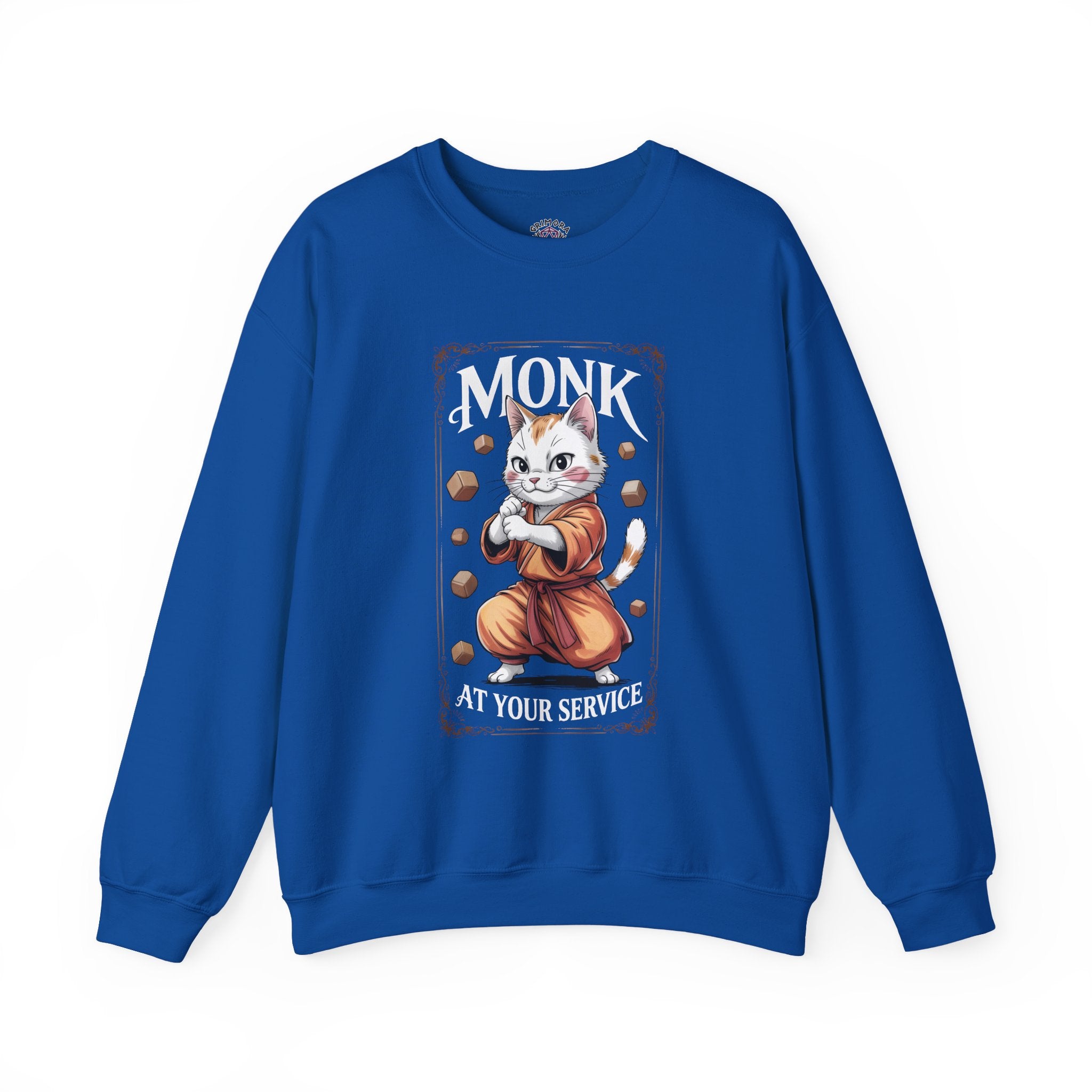 Monk Cat at Your Service D&D Sweatshirt | Cat Lover RPG Gift