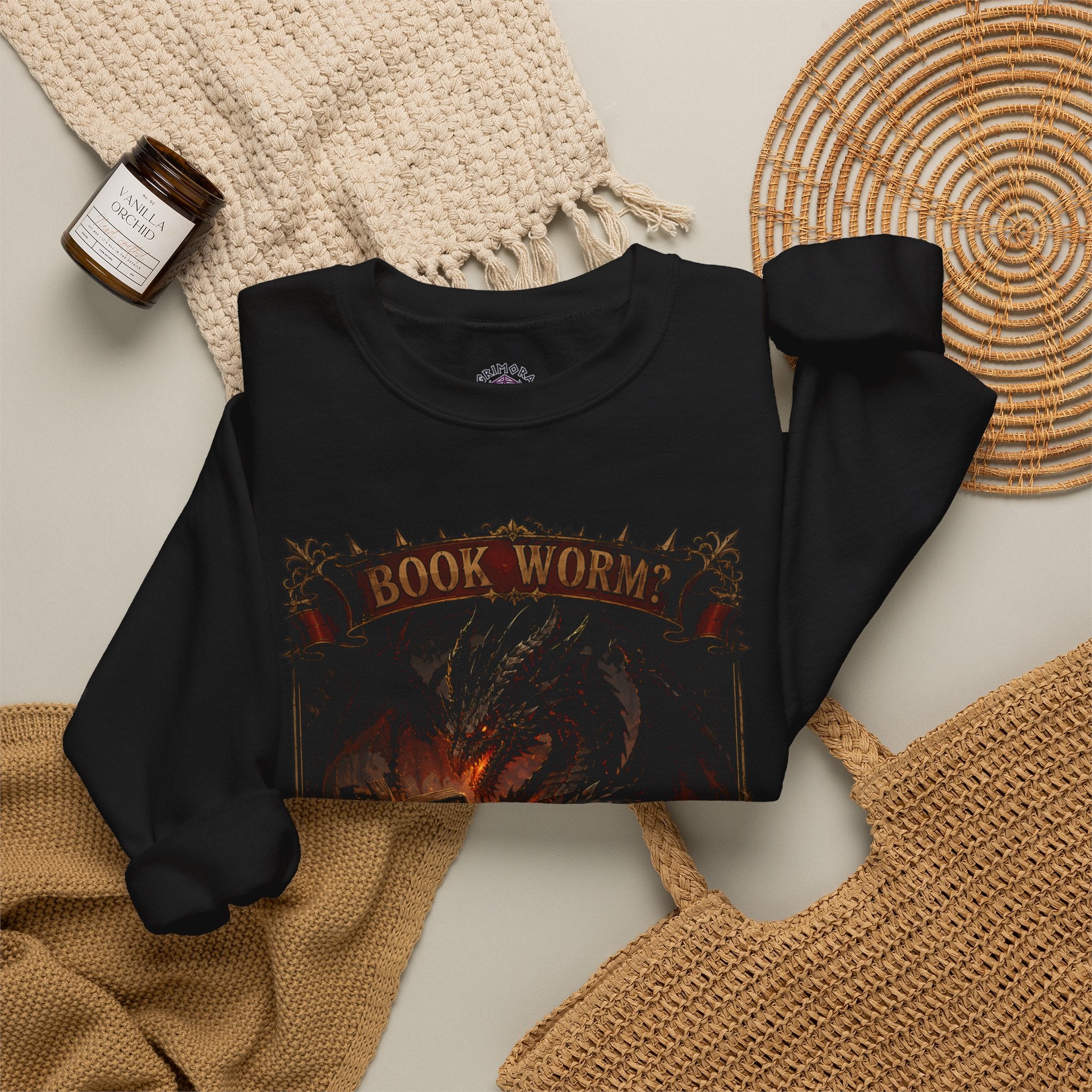 Book Worm? I Am a Book Dragon, Fantasy Reader Sweatshirt