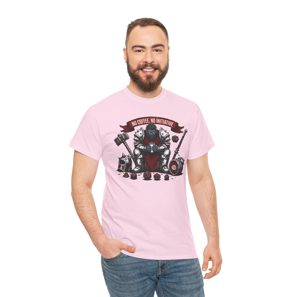 No Coffee, No Initiative | Fantasy RPG T-shirt