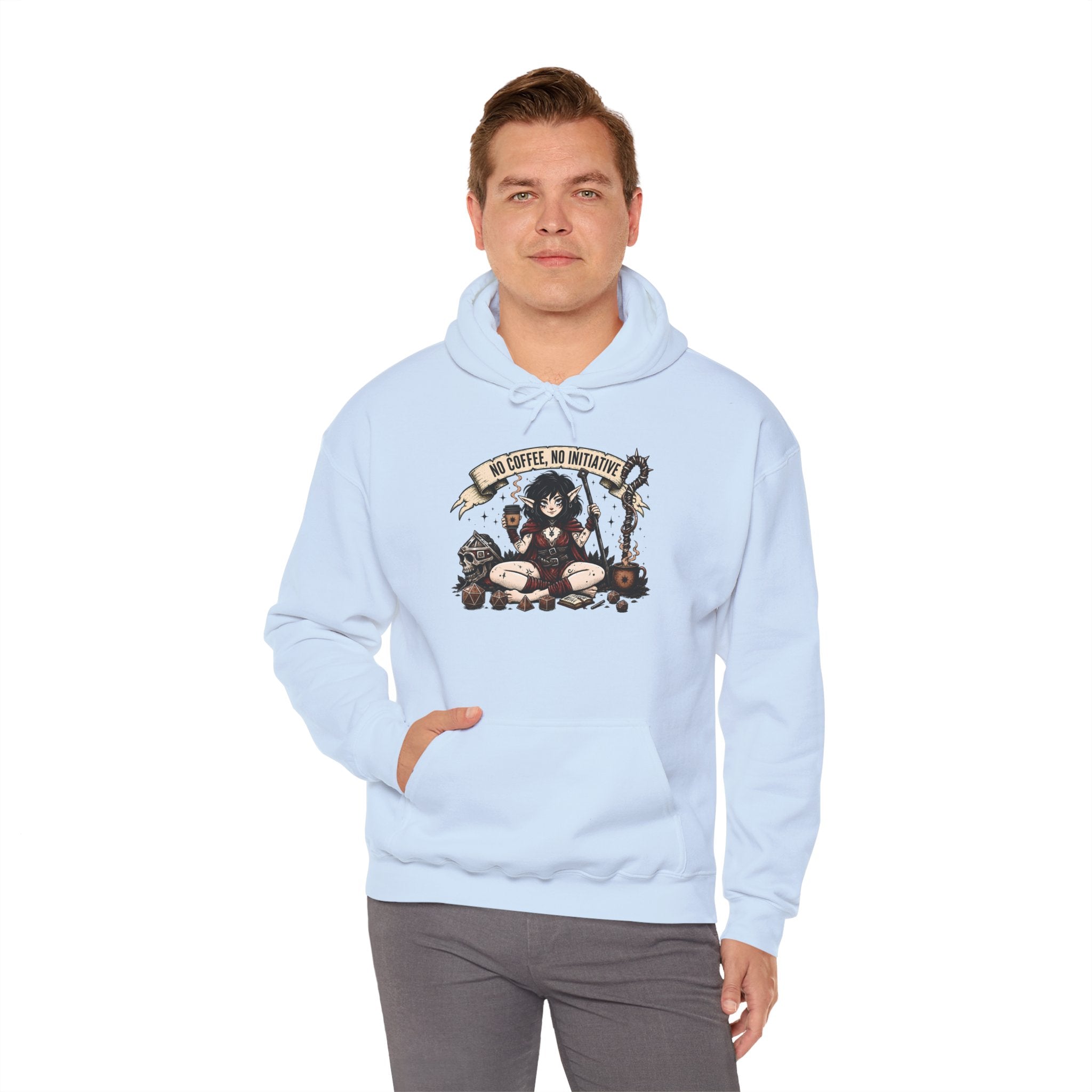 No Coffee, No Initiative | Fantasy RPG Hoodie