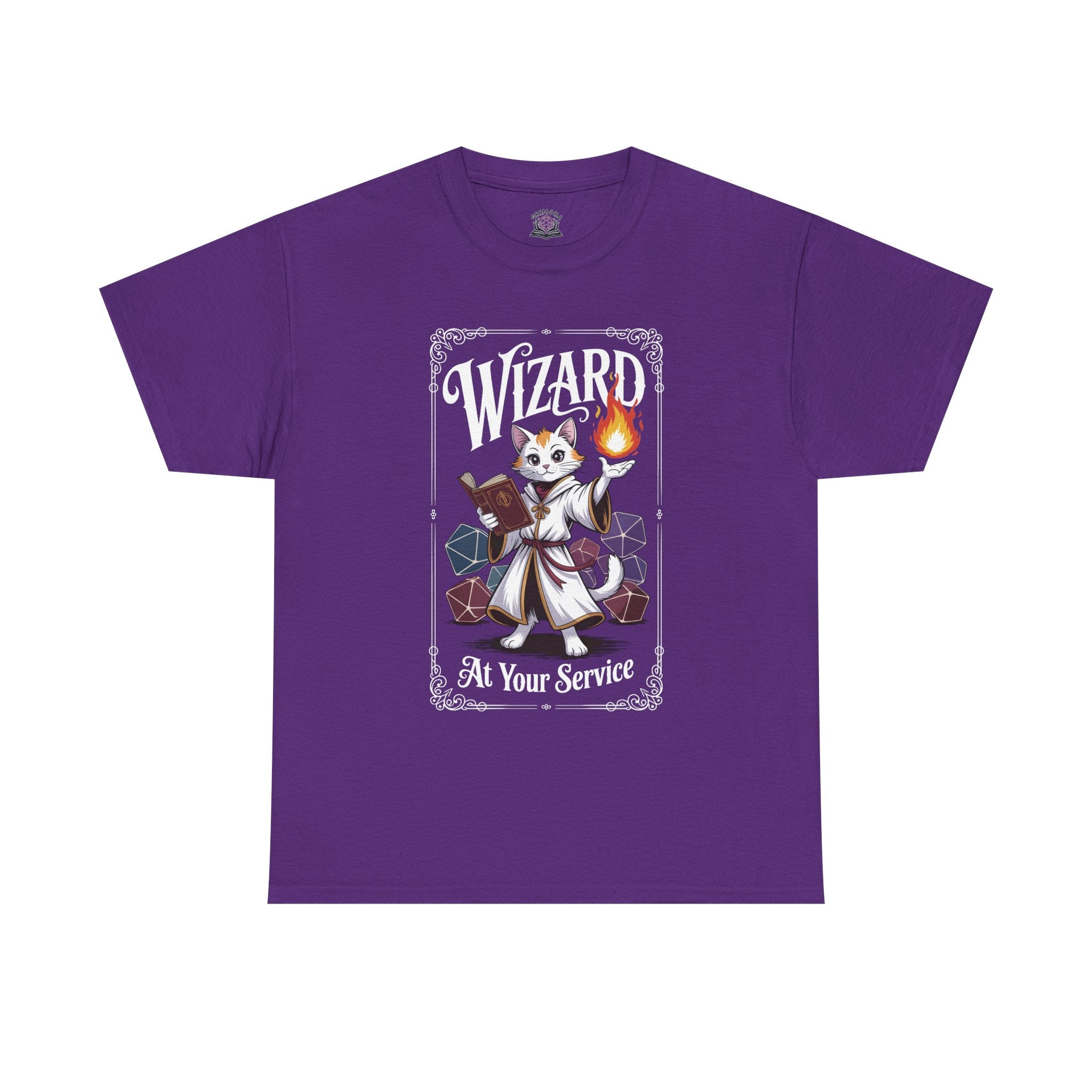 Wizard Cat at Your Serivece D&D T-shirt | Cat Lover RPG Gift