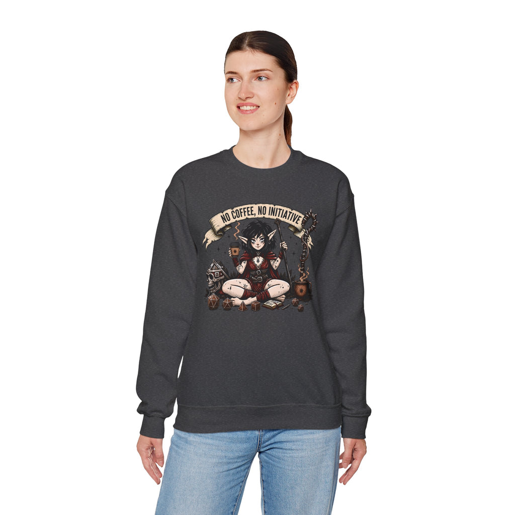 No Coffee, No Initiative | Fantasy RPG Sweatshirt