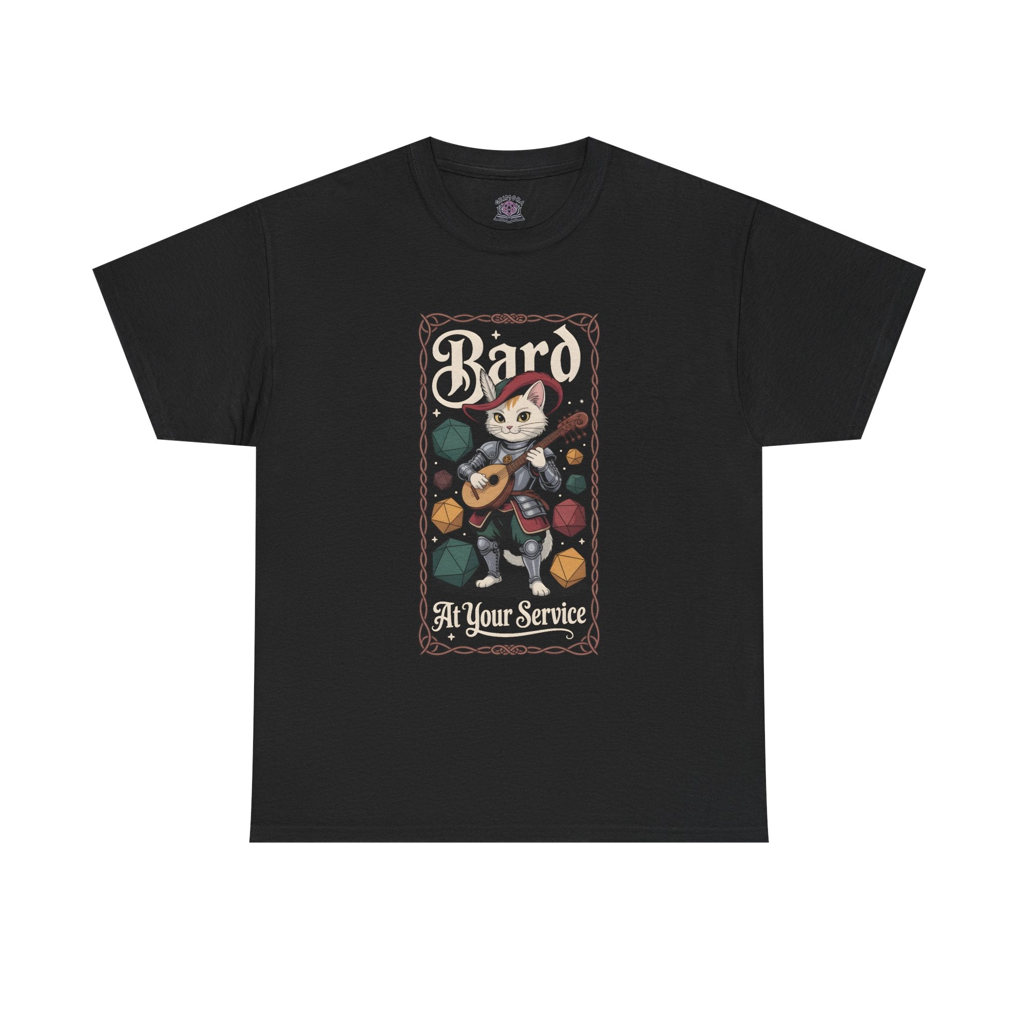 Bard Cat at Your Serivece D&D T-shirt | Cat Lover RPG Gift