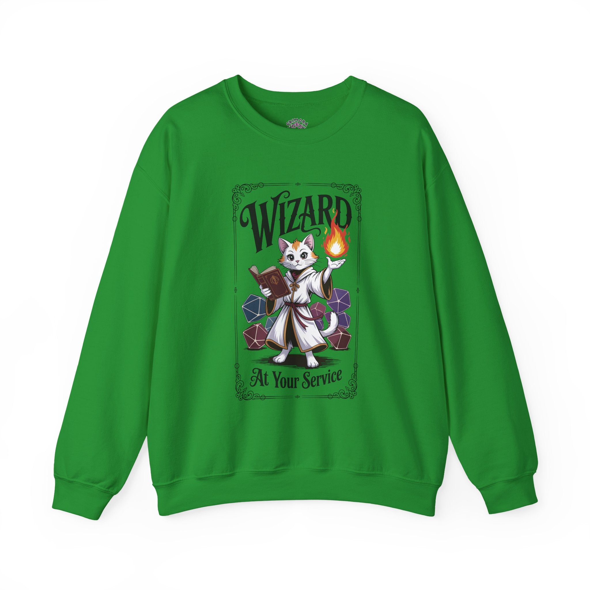 Wizard Cat at Your Serivece D&D Sweatshirt | Cat Lover RPG Gift