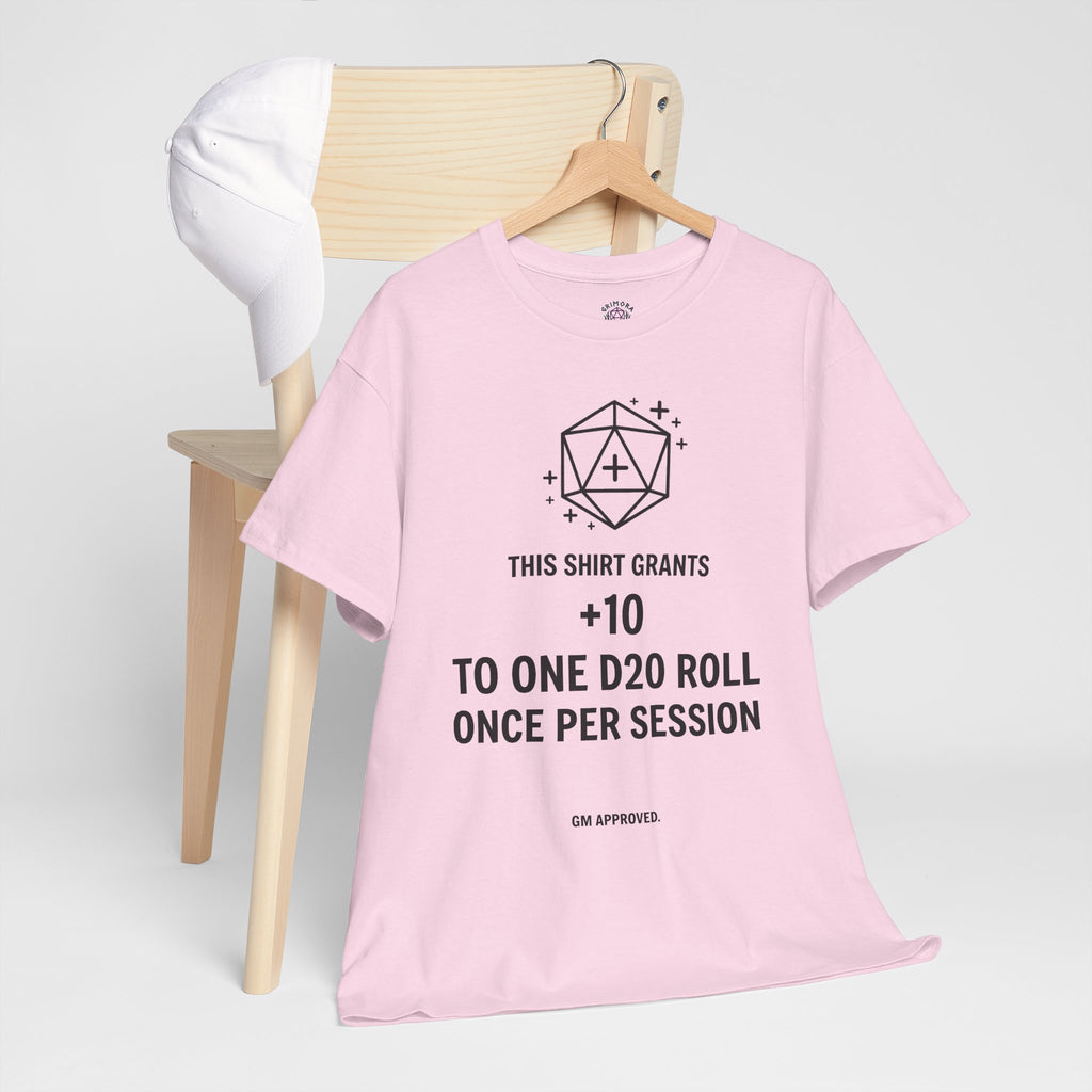 Dice roll plus modifier T-shirt | D20 RPG Personalizable T-shirt