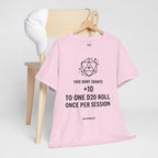 Dice roll plus modifier T-shirt | D20 RPG Personalizable T-shirt