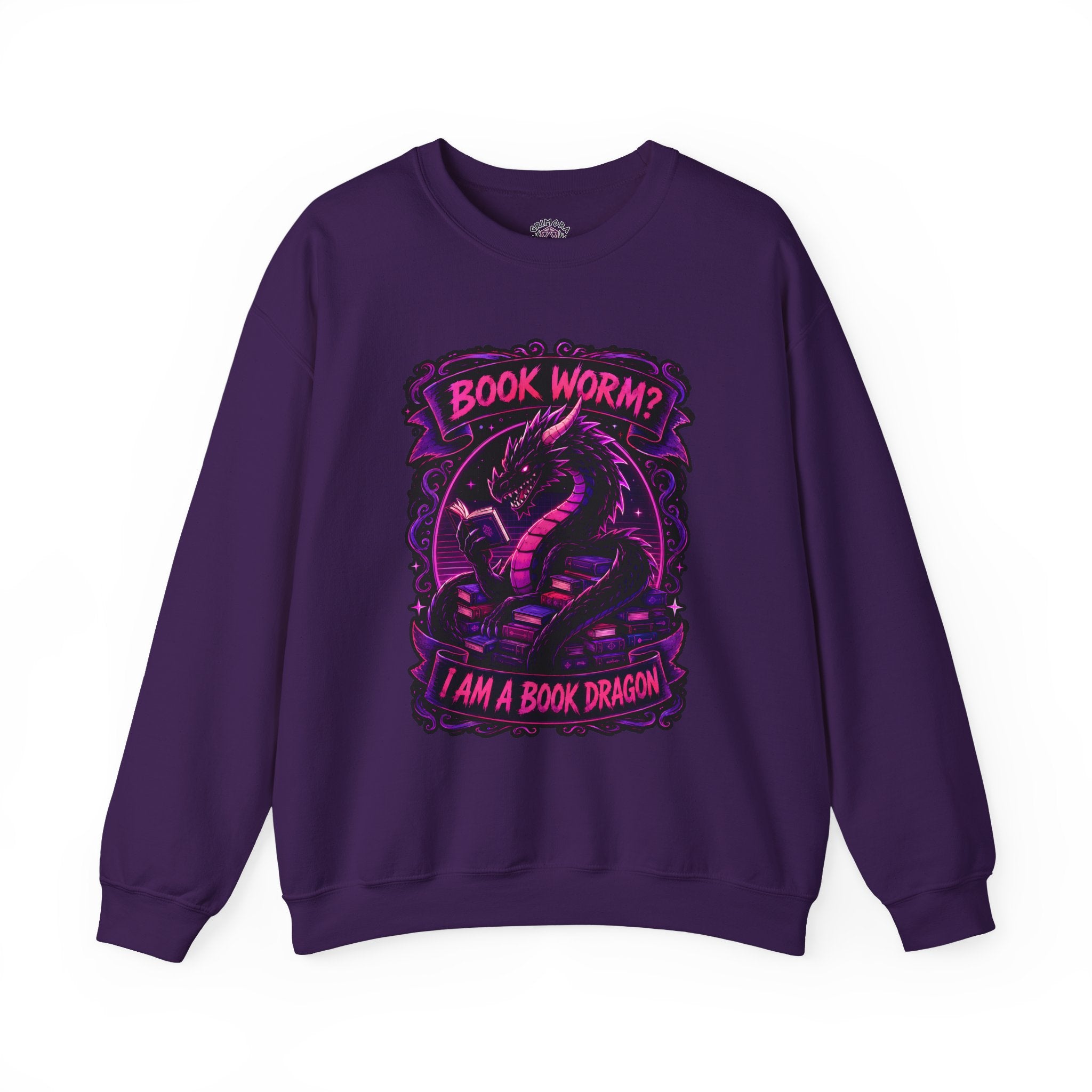 Book Worm? I Am a Book Dragon, Fantasy Reader Sweatshirt