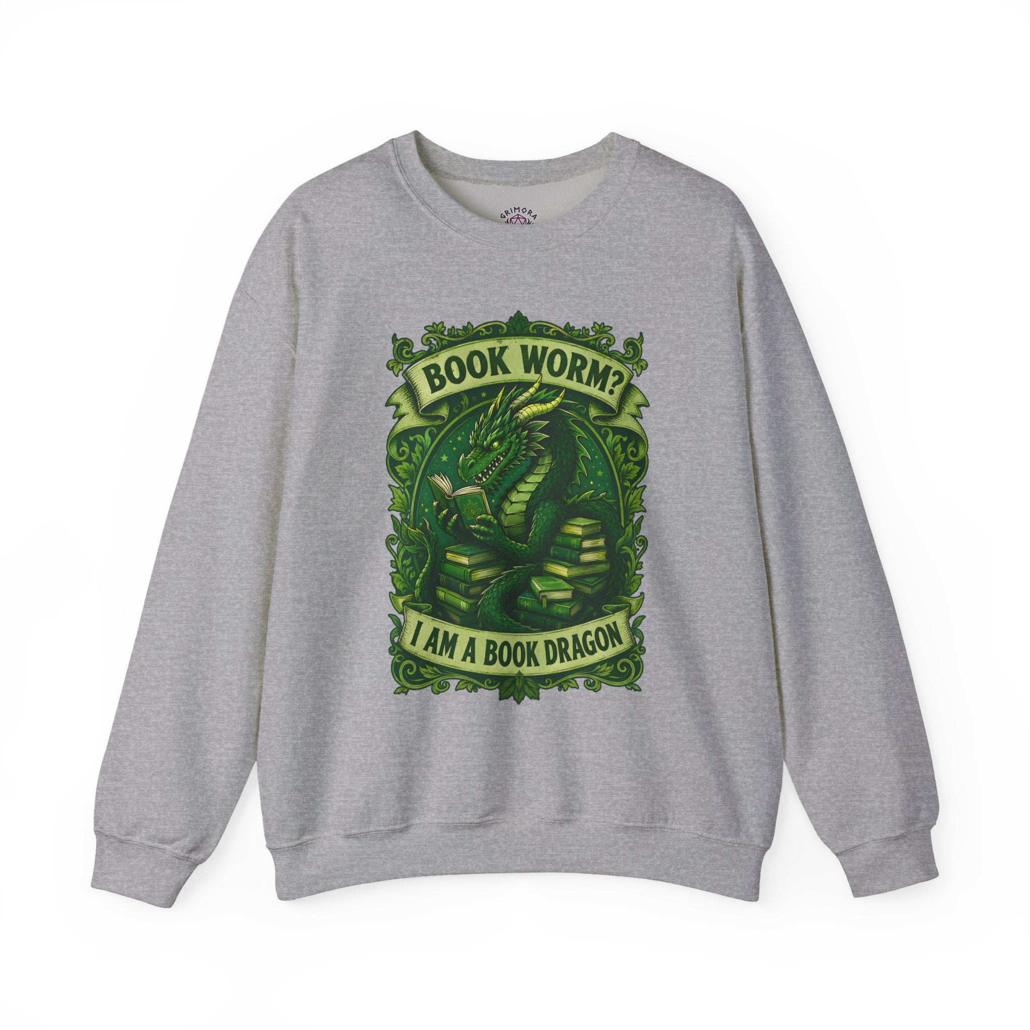 Book Worm? I Am a Book Dragon, Fantasy Reader Sweatshirt