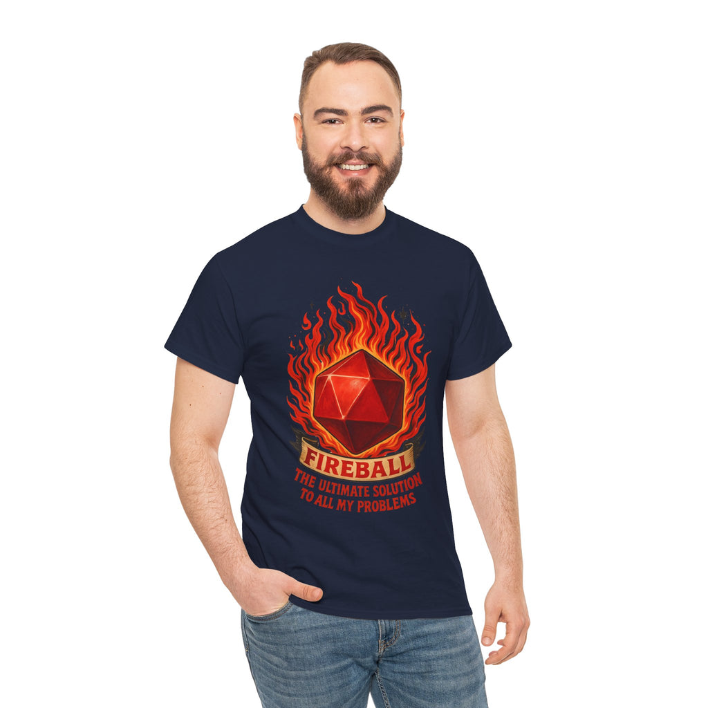 Fireball – The Ultimate Solution to All My Problems| Funny RPG T-shirt