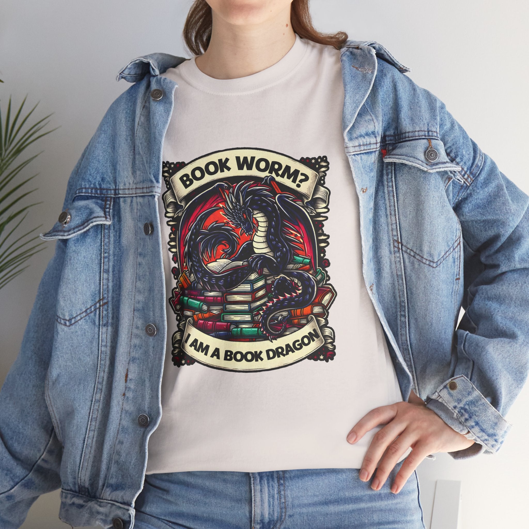 Book Worm? I Am a Book Dragon, Fantasy Reader T-shirt