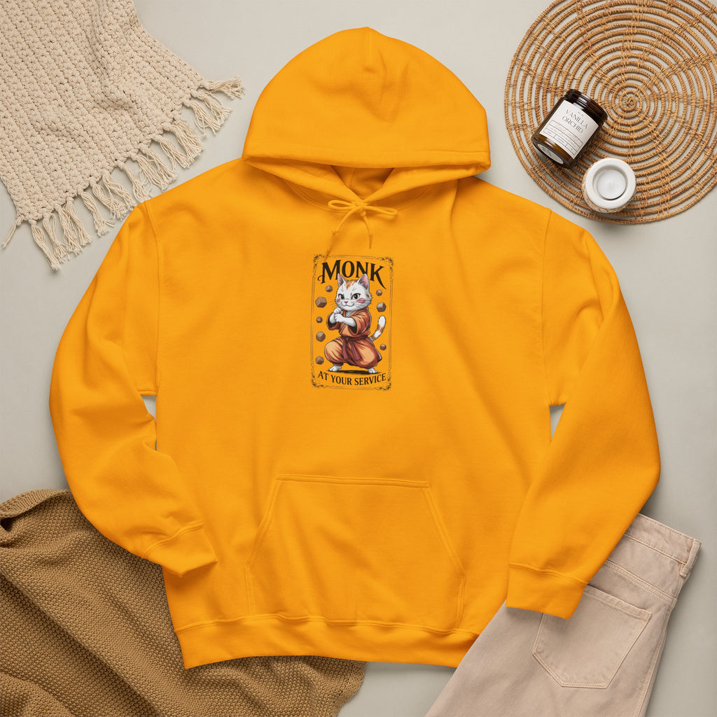 Monk Cat at Your Service D&D Hoodie | Cat Lover RPG Gift