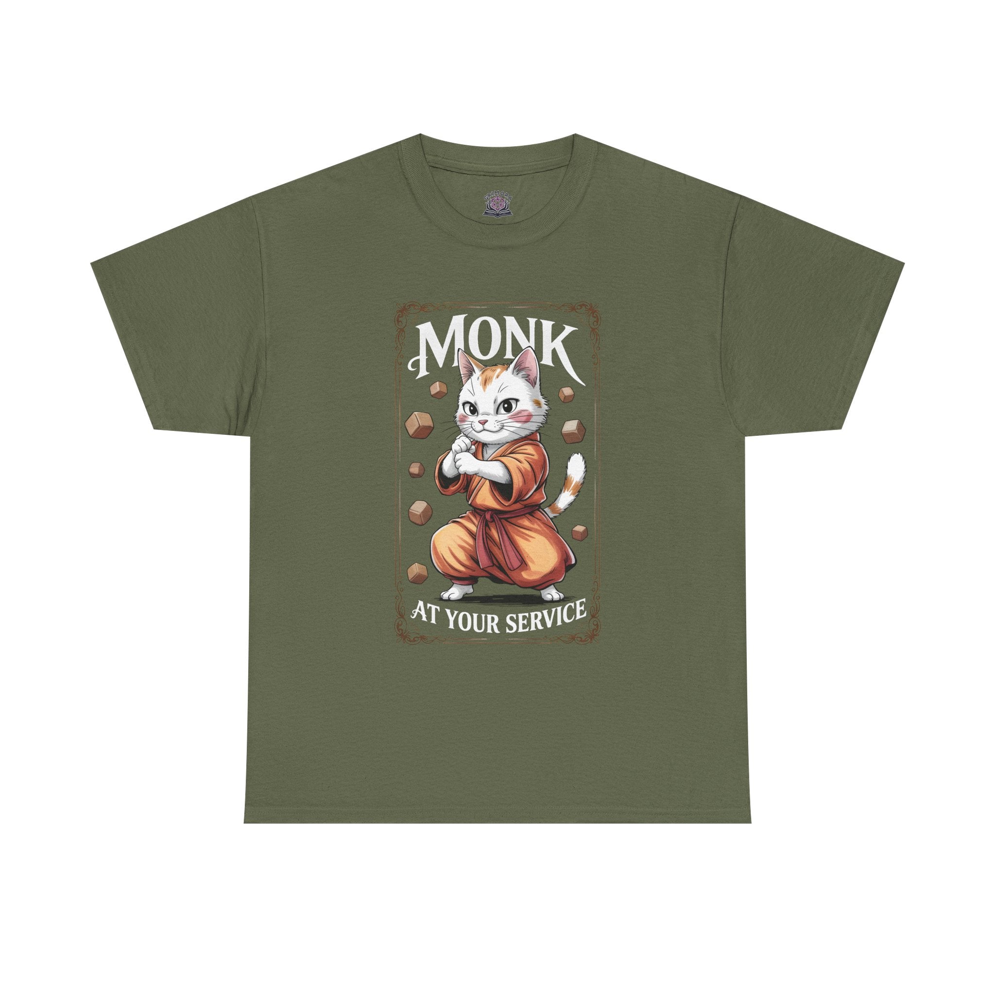 Monk Cat at Your Service D&D T-shirt | Cat Lover RPG Gift