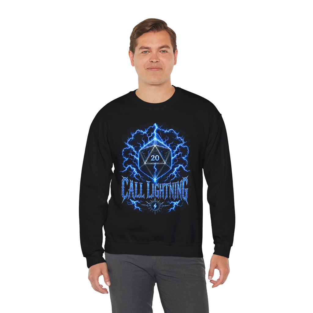 Call Lightning – Hear the Storm's Call | Druid D20 Fantasy Sweatshirt