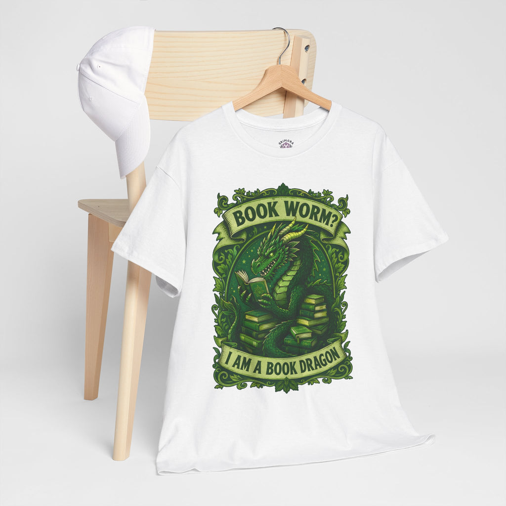 Book Worm? I Am a Book Dragon, Fantasy Reader T-shirt