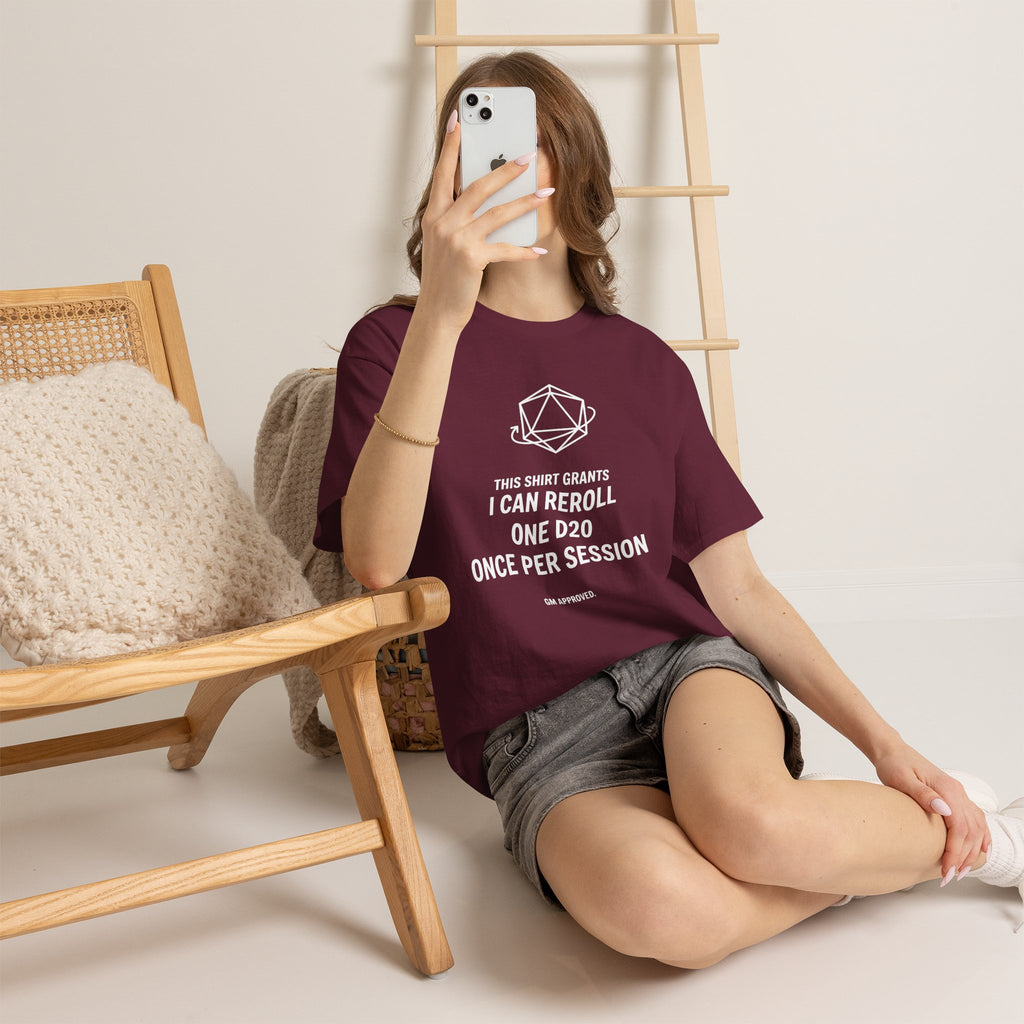 Reroll T-shirt | RPG Personalizable T-shirt