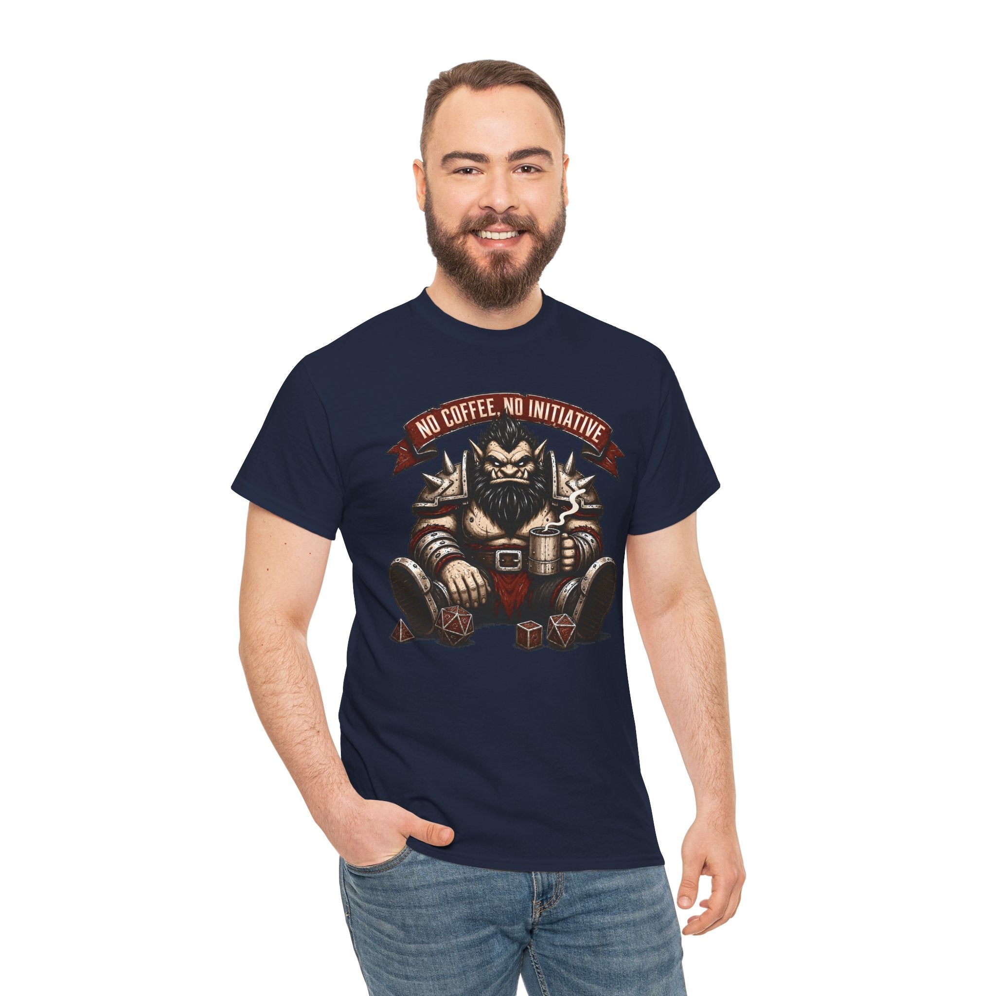 No Coffee, No Initiative | Fantasy RPG T-shirt