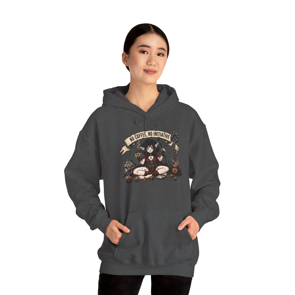 No Coffee, No Initiative | Fantasy RPG Hoodie