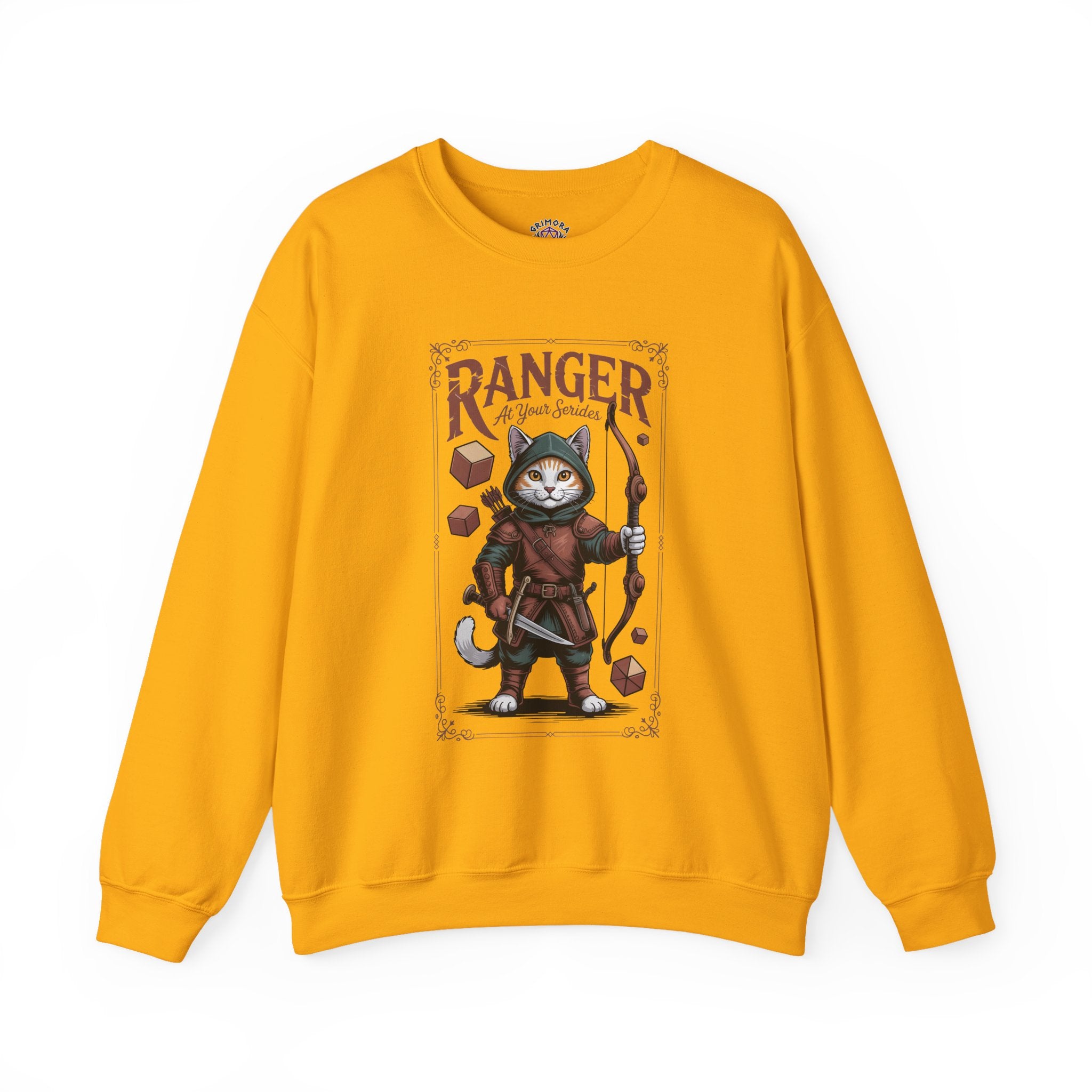 Ranger Cat at Your Serivece D&D Sweatshirt | Cat Lover RPG Gift