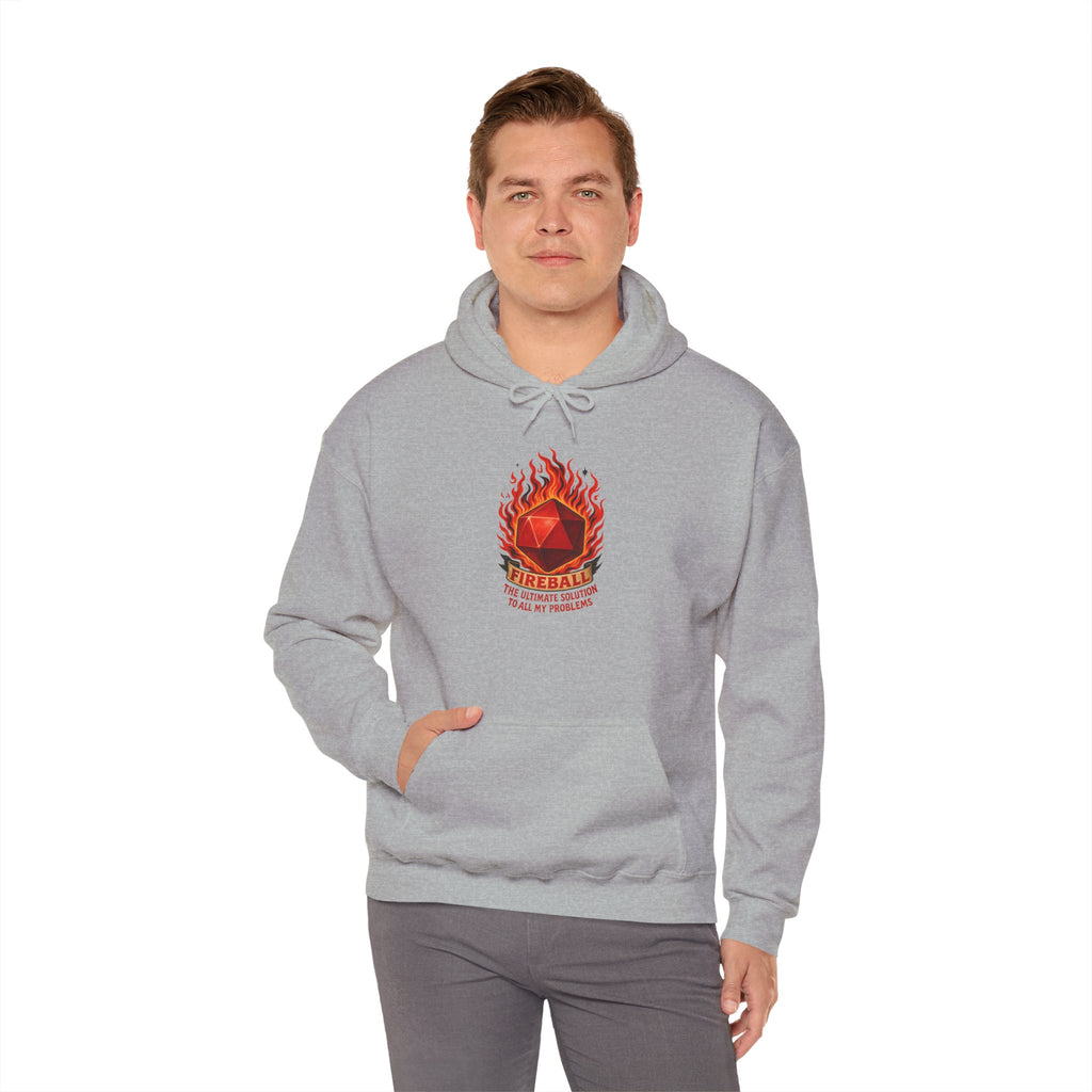 Fireball – The Ultimate Solution to All My Problems| Funny RPG Hoodie