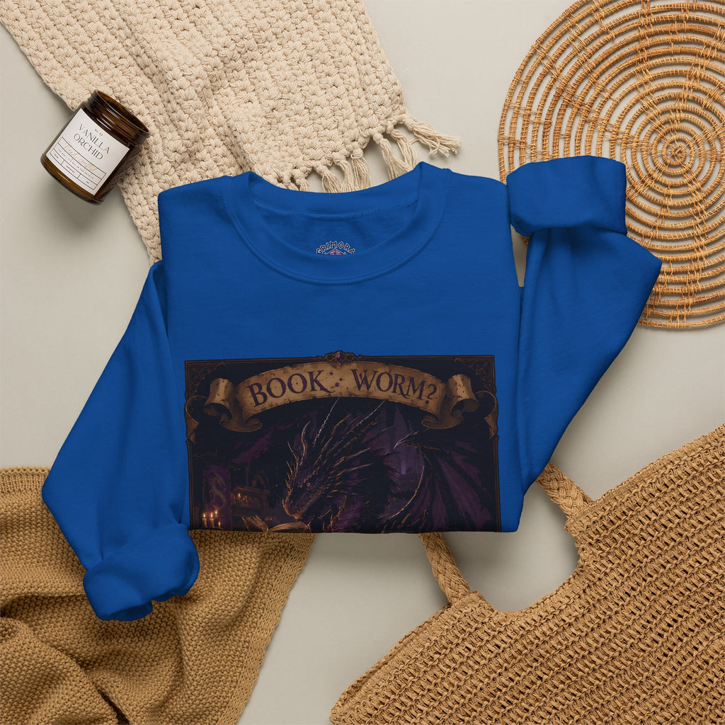 Book Worm? I Am a Book Dragon, Fantasy Reader Sweatshirt