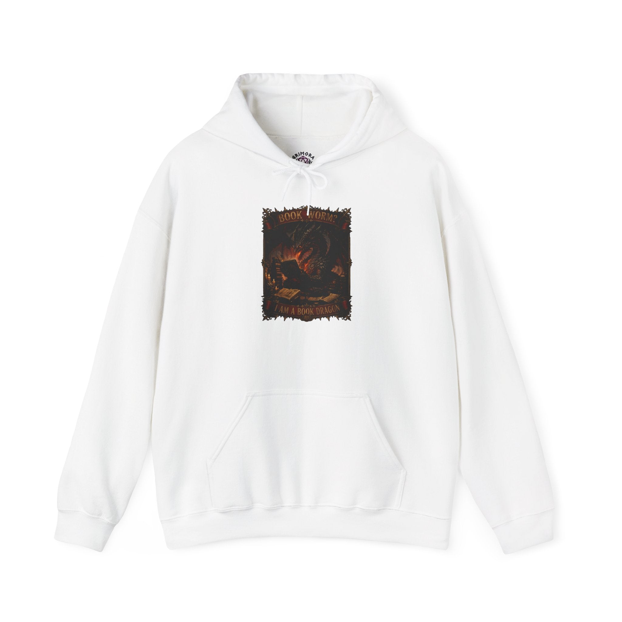 Book Worm? I Am a Book Dragon, Fantasy Reader Hoodie