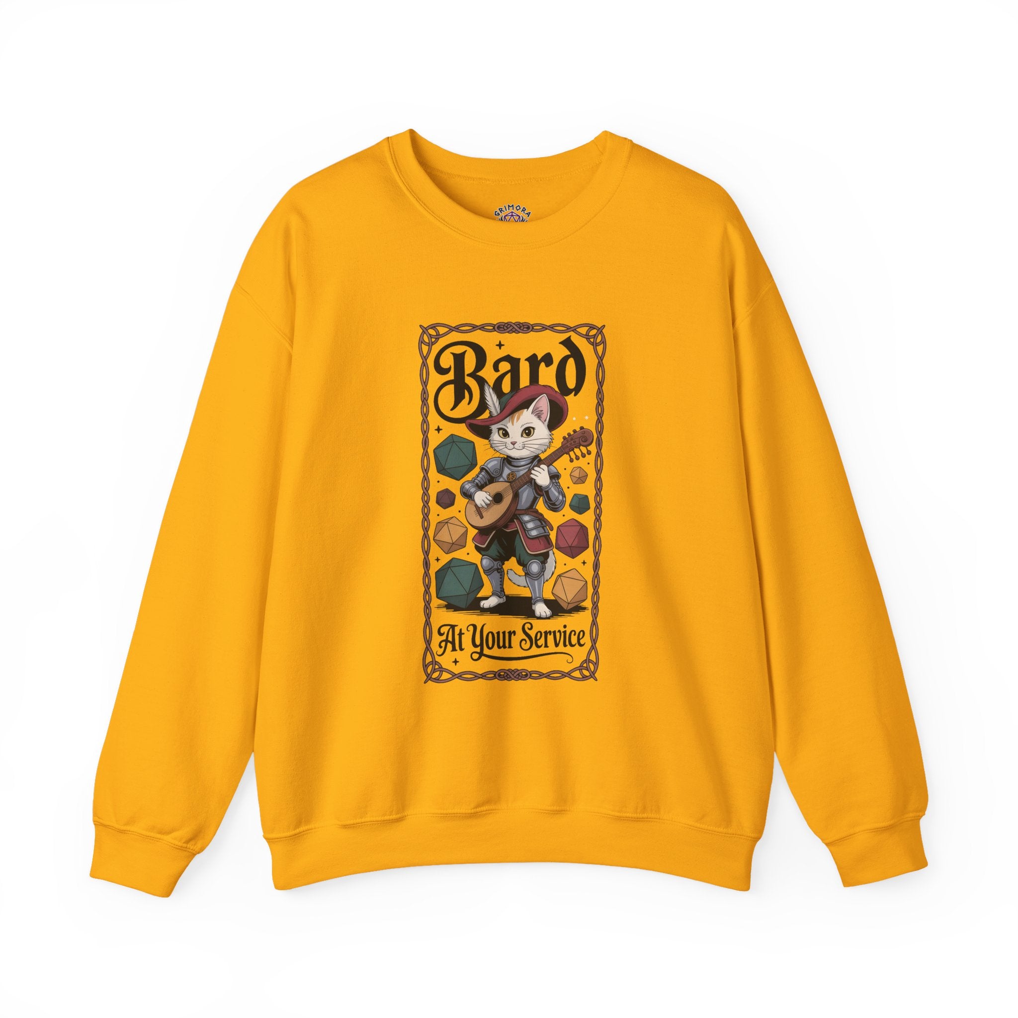 Bard Cat at Your Serivece D&D Sweatshirt | Cat Lover RPG Gift