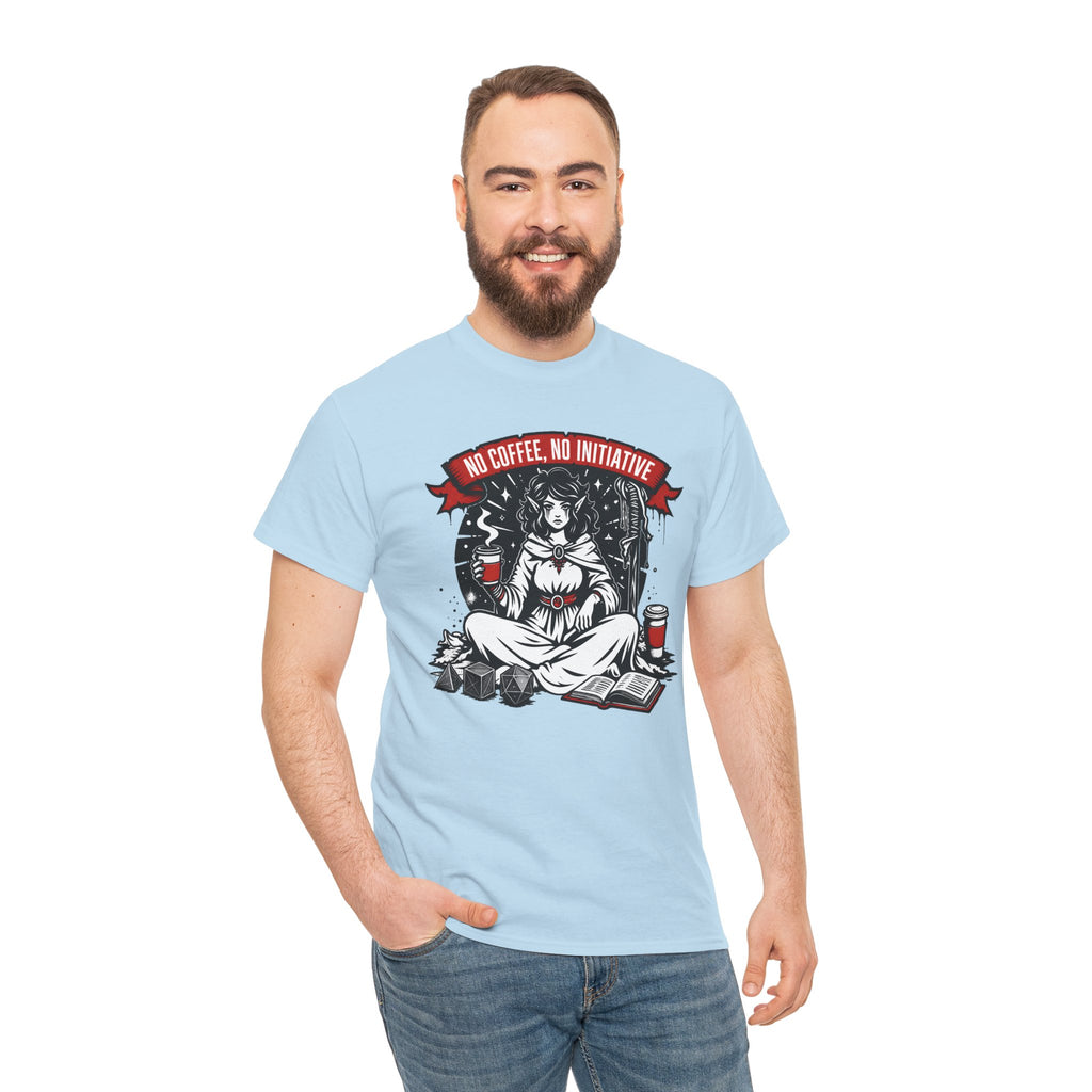 No Coffee, No Initiative | Fantasy RPG T-shirt