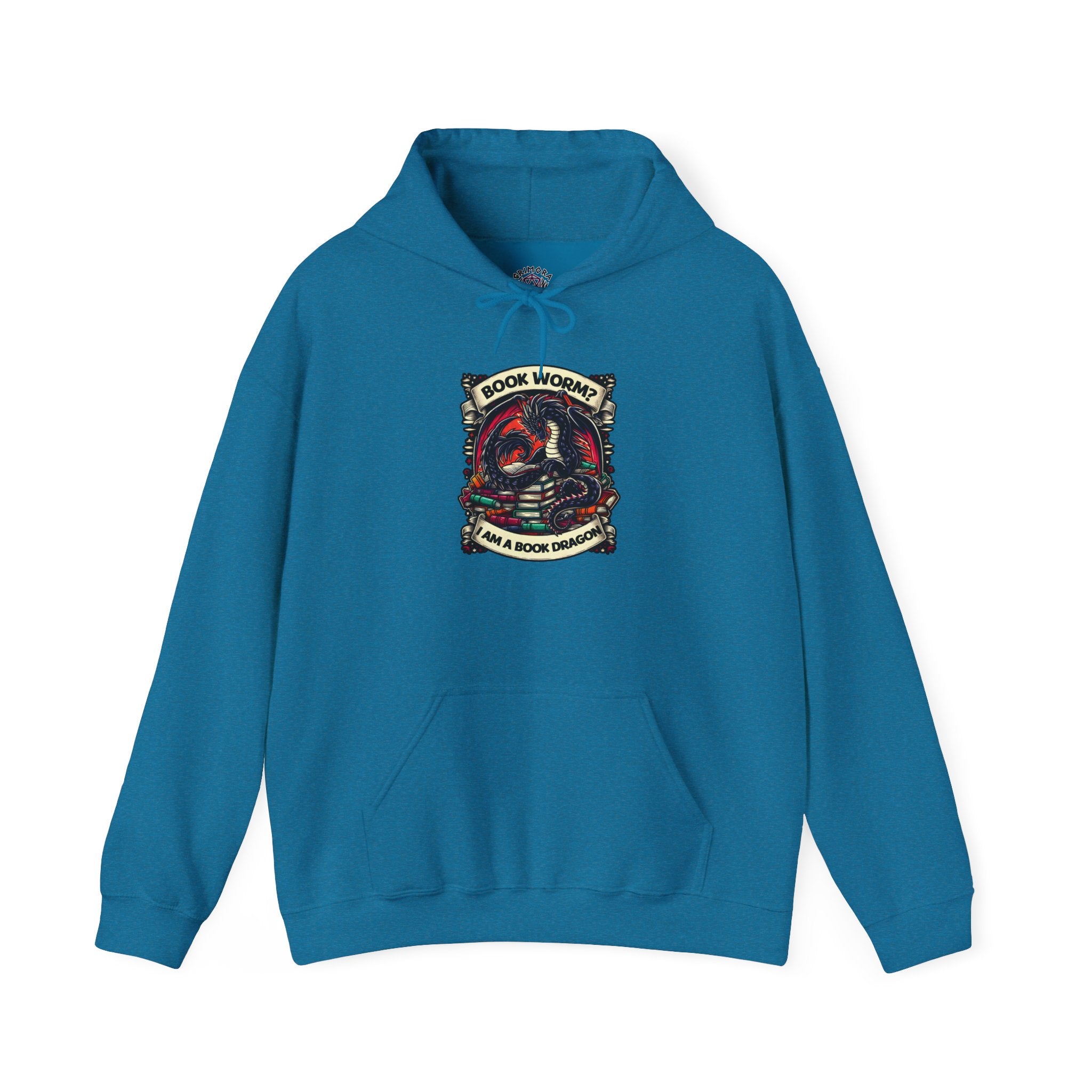 Book Worm? I Am a Book Dragon, Fantasy Reader Hoodie