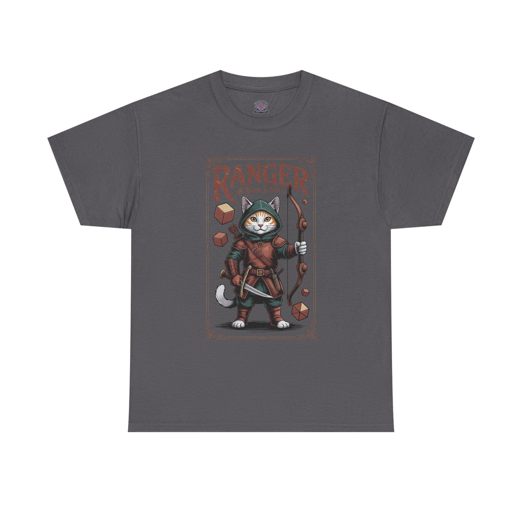 Ranger Cat at Your Serivece D&D T-shirt | Cat Lover RPG Gift