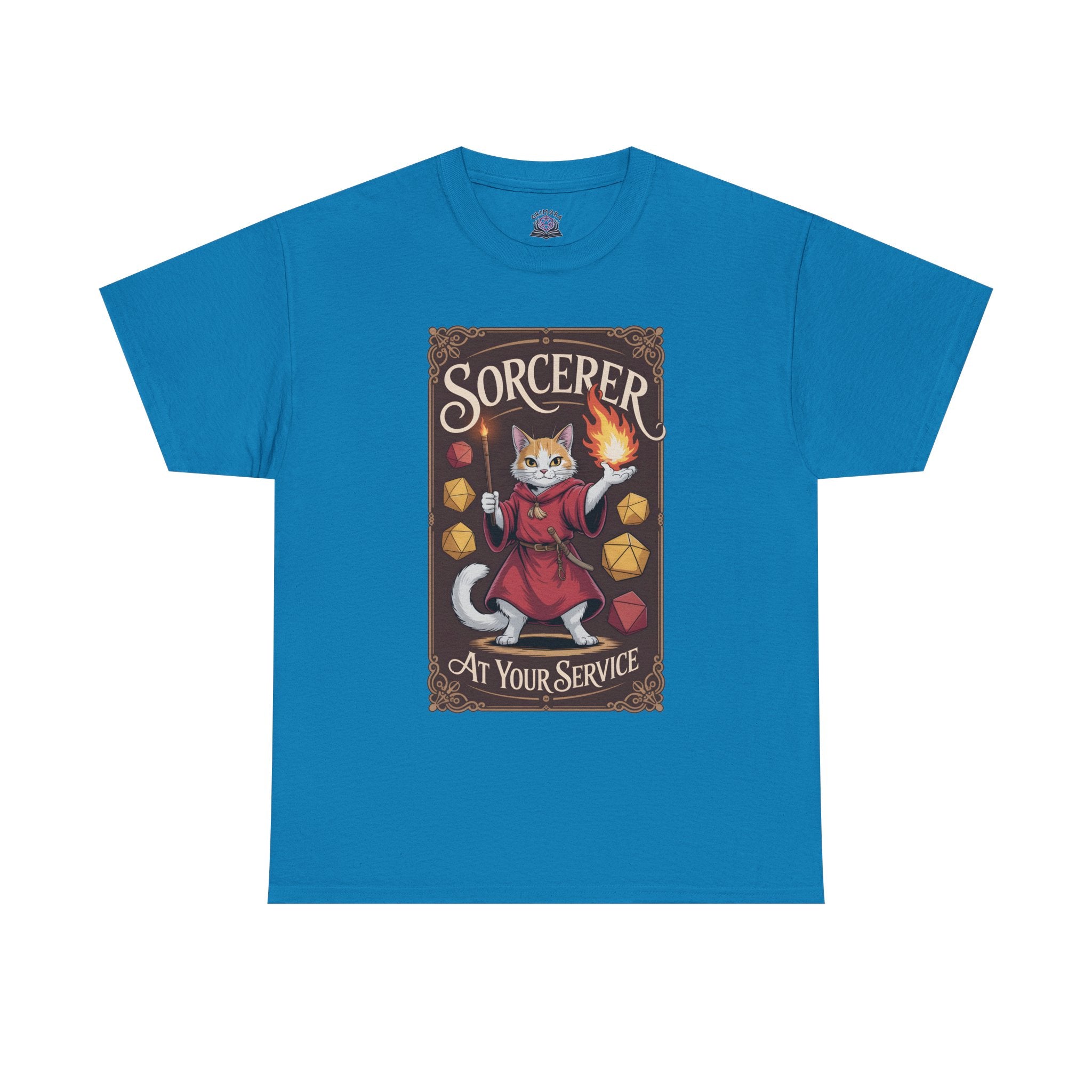Sorcerer Cat at Your Service D&D T-shirt | Cat Lover RPG Gift