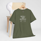 Roll. Sip. Repeat. | Tabletop RPG Coffee T-shirt | Dice & Coffee Lover T-shirt