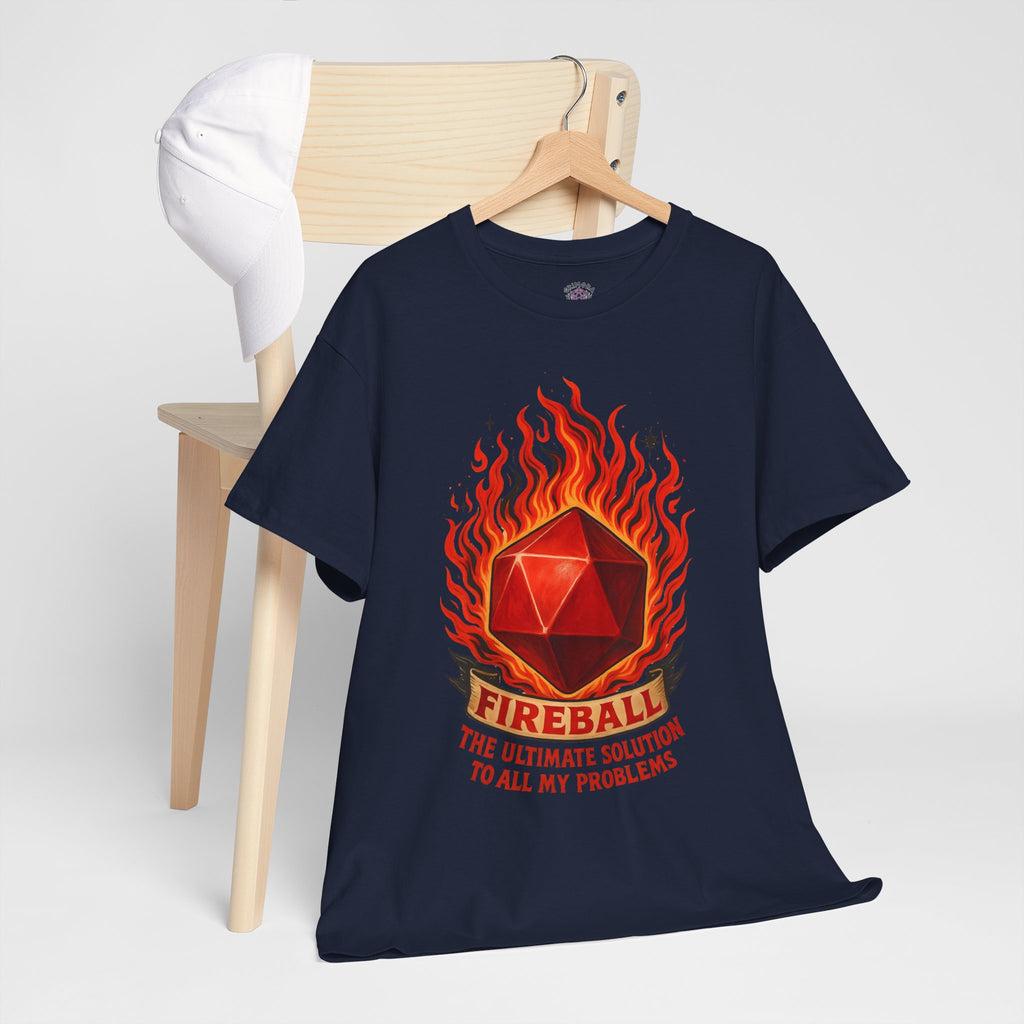 Fireball – The Ultimate Solution to All My Problems| Funny RPG T-shirt