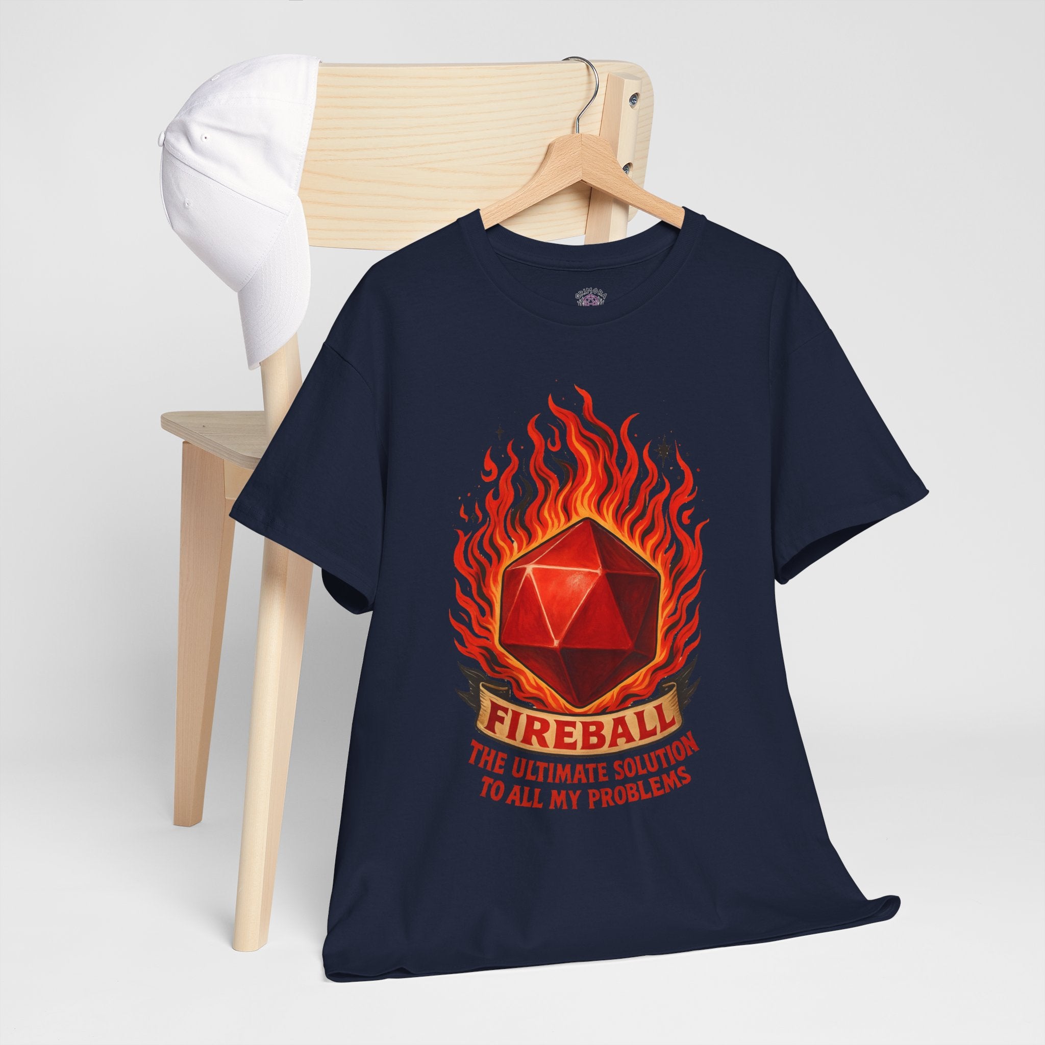 Fireball – The Ultimate Solution to All My Problems| Funny RPG T-shirt
