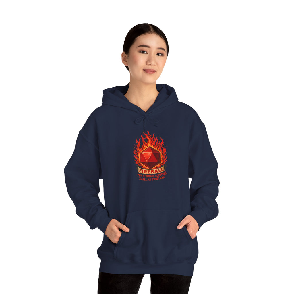 Fireball – The Ultimate Solution to All My Problems| Funny RPG Hoodie