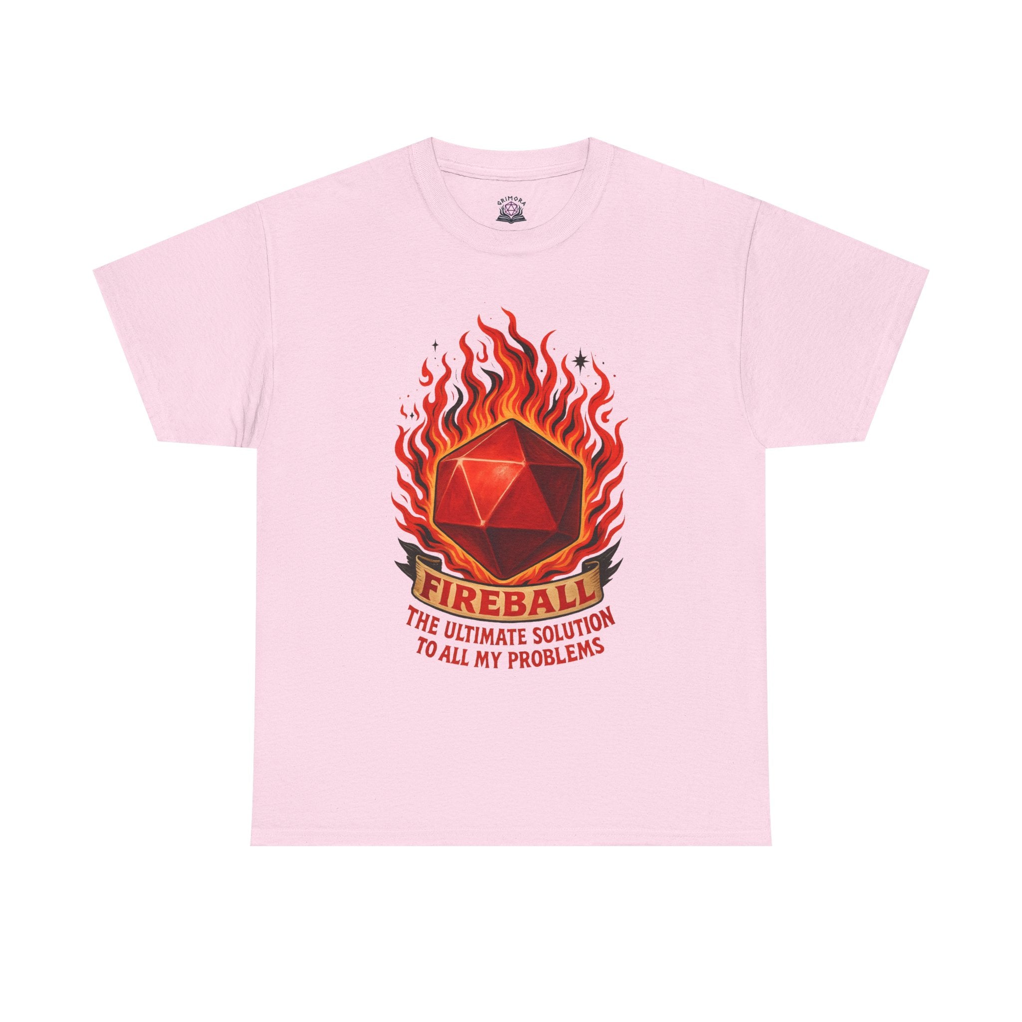 Fireball – The Ultimate Solution to All My Problems| Funny RPG T-shirt