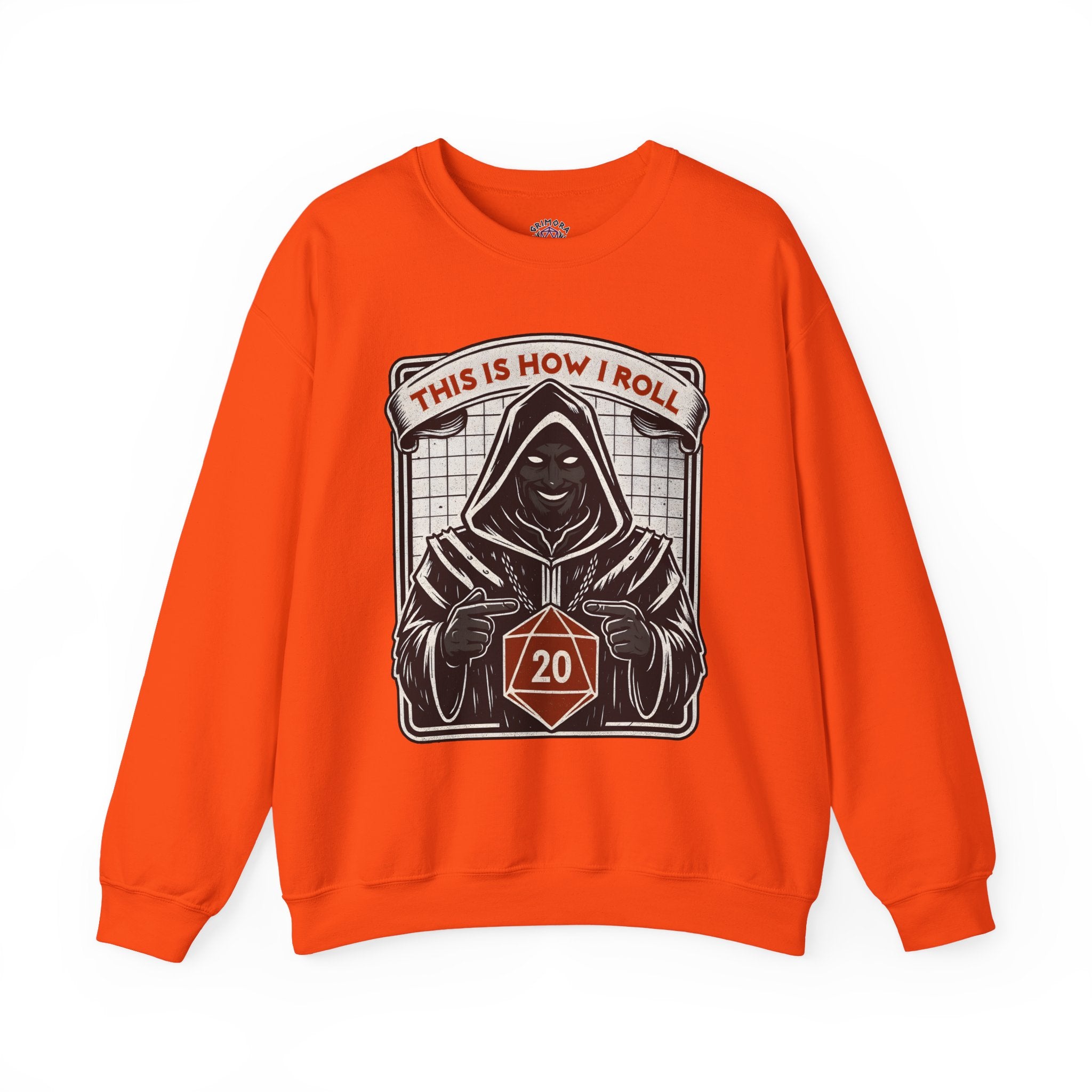 Rogue D20 Crewneck Sweatshirt — "This Is How I Roll" Tabletop RPG Gamer Pullover