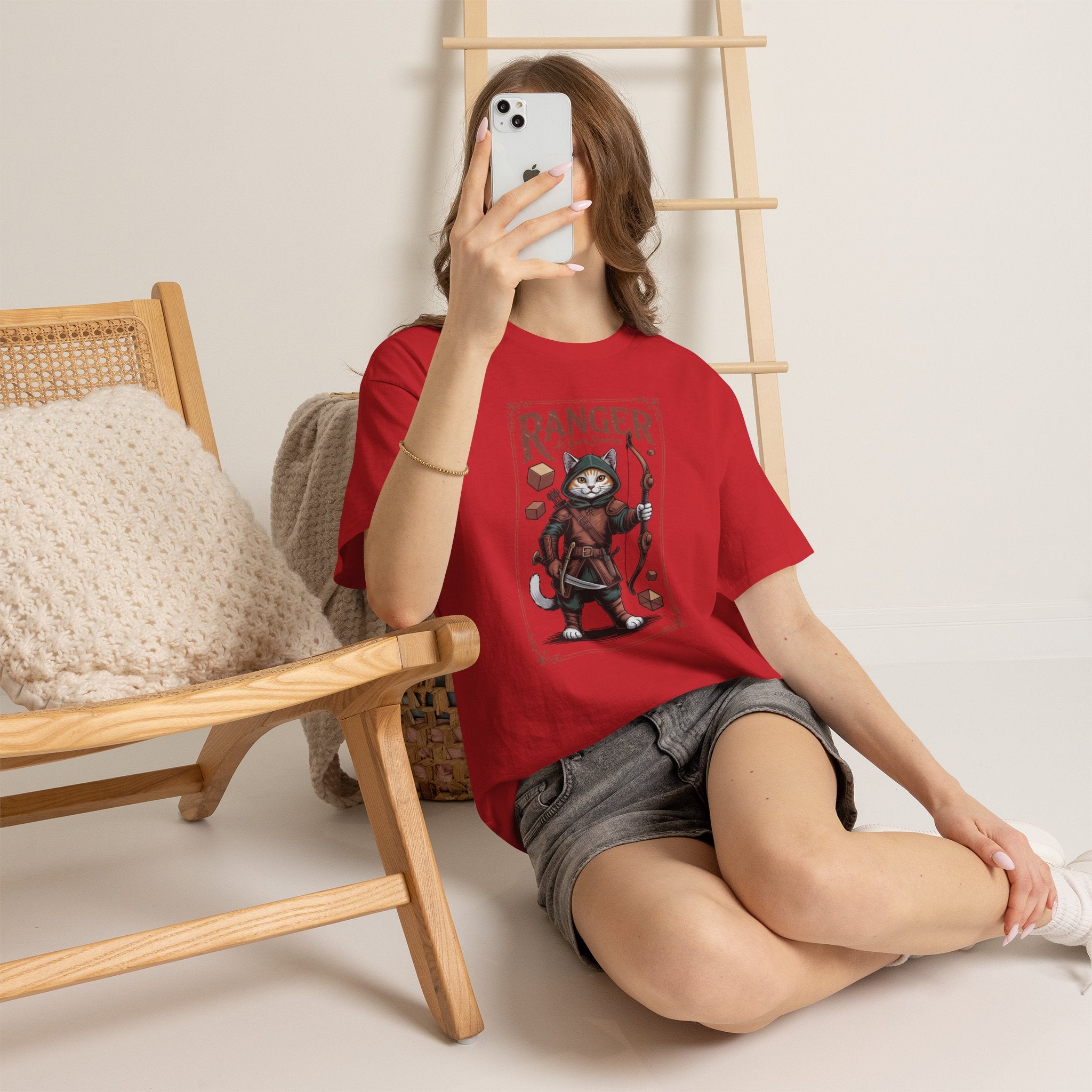 Ranger Cat at Your Serivece D&D T-shirt | Cat Lover RPG Gift