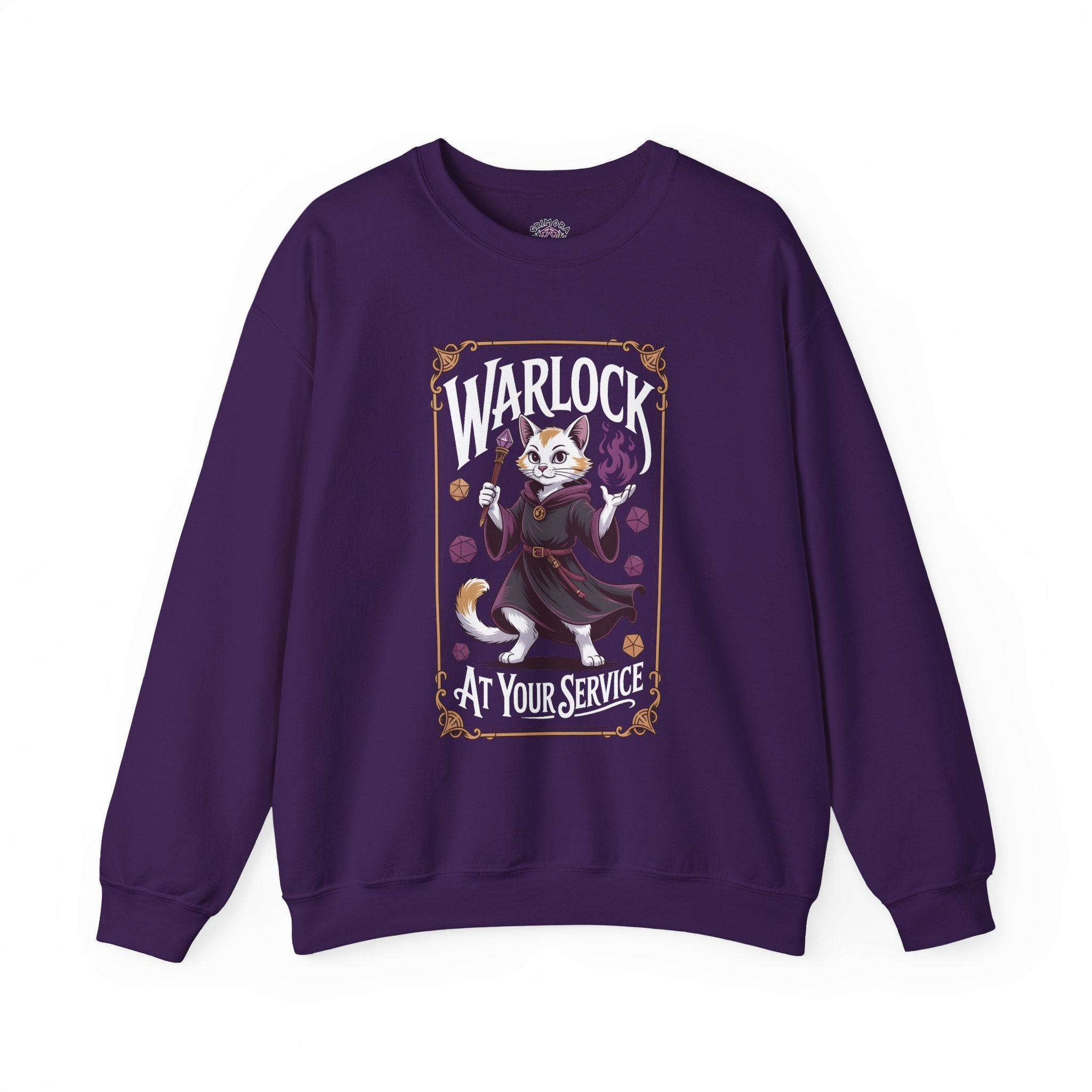 Warlock Cat at Your Serivece D&D Sweatshirt | Cat Lover RPG Gift