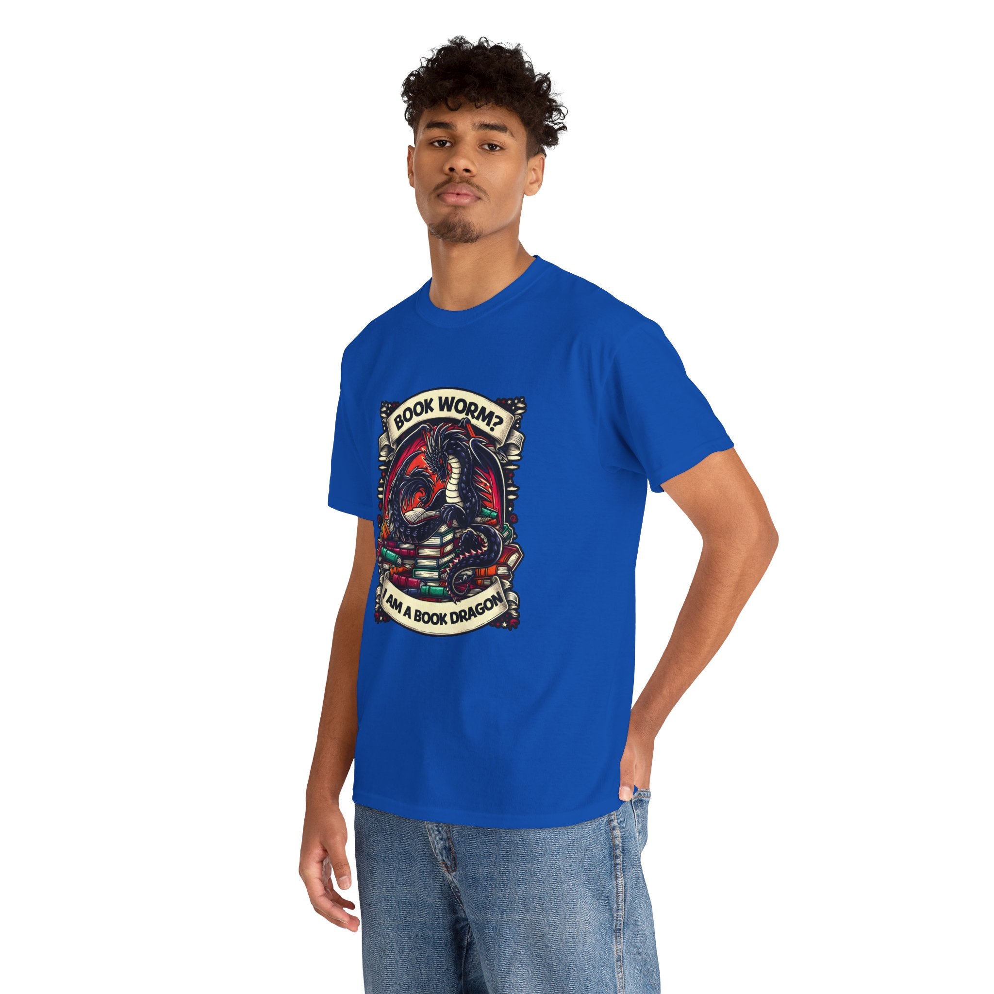 Book Worm? I Am a Book Dragon, Fantasy Reader T-shirt