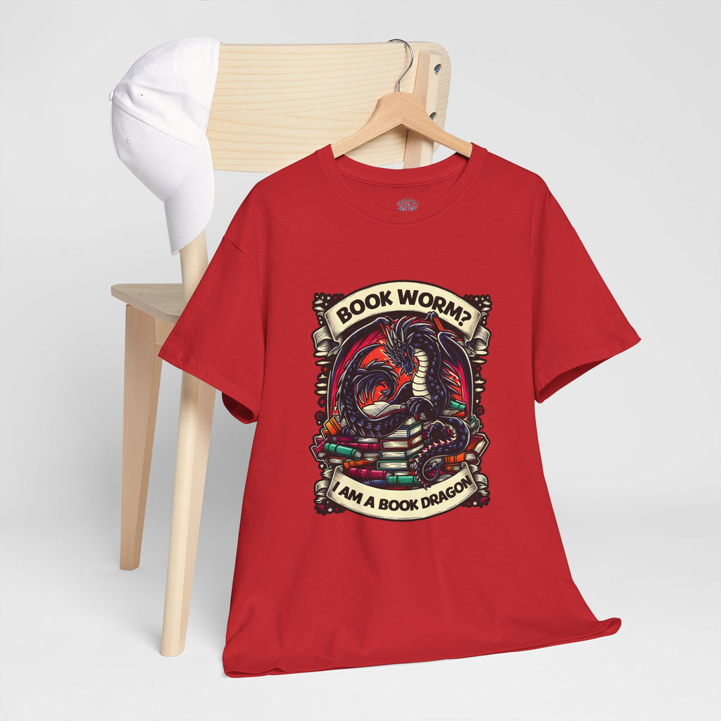 Book Worm? I Am a Book Dragon, Fantasy Reader T-shirt
