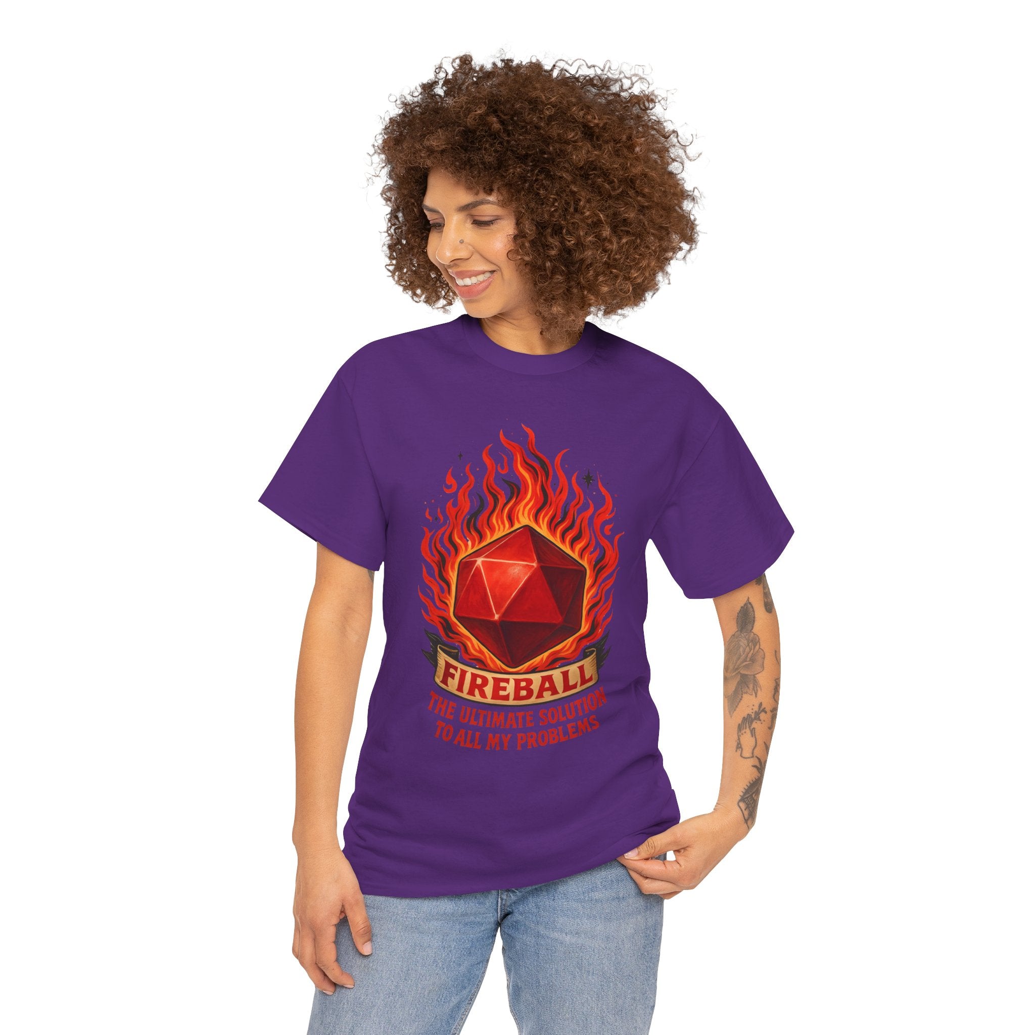 Fireball – The Ultimate Solution to All My Problems| Funny RPG T-shirt
