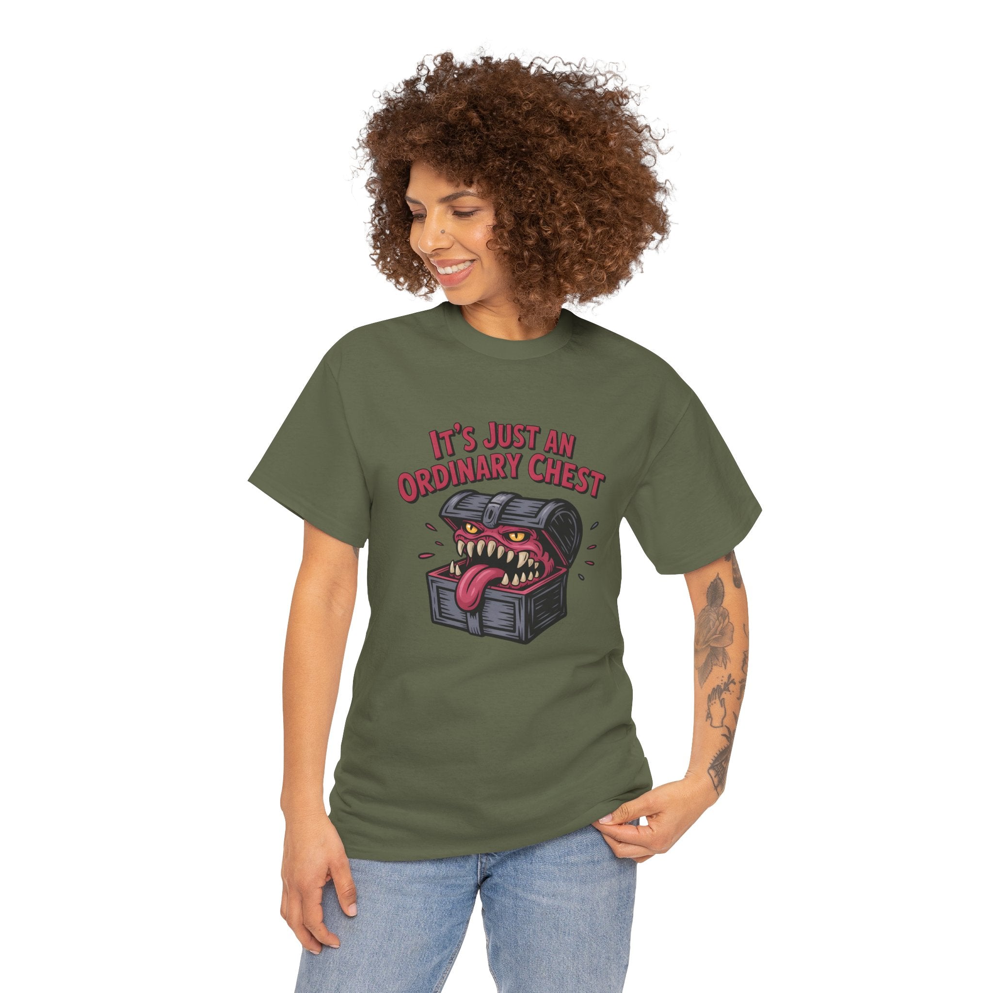 "It's Just An Ordinary Chest" — Mimic monster T-shirt