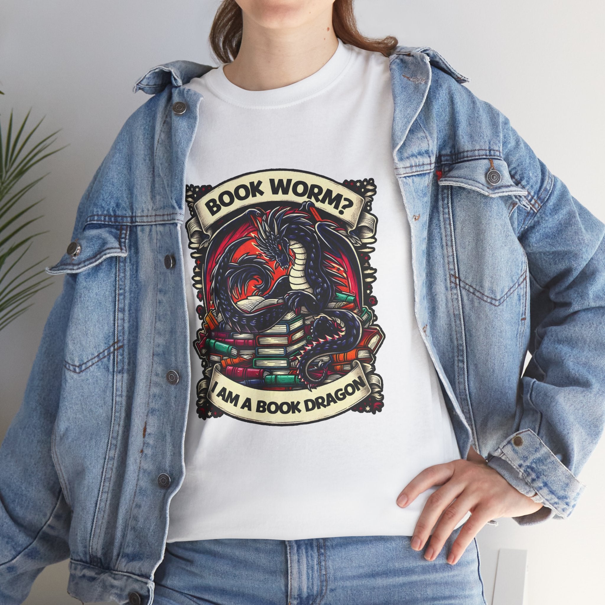 Book Worm? I Am a Book Dragon, Fantasy Reader T-shirt