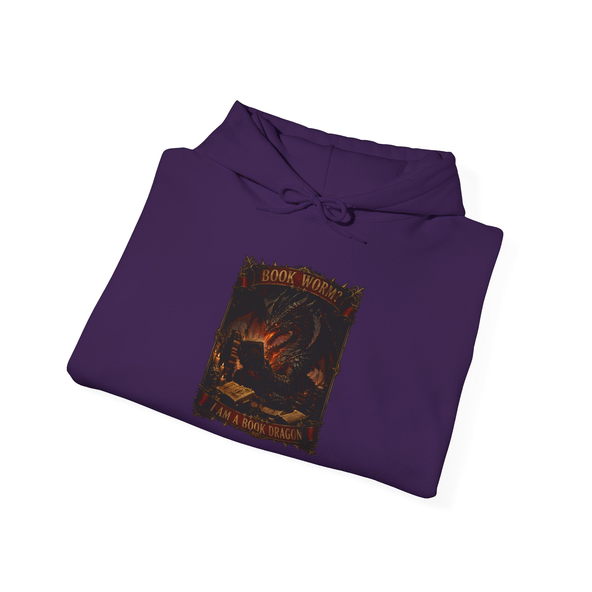 Book Worm? I Am a Book Dragon, Fantasy Reader Hoodie
