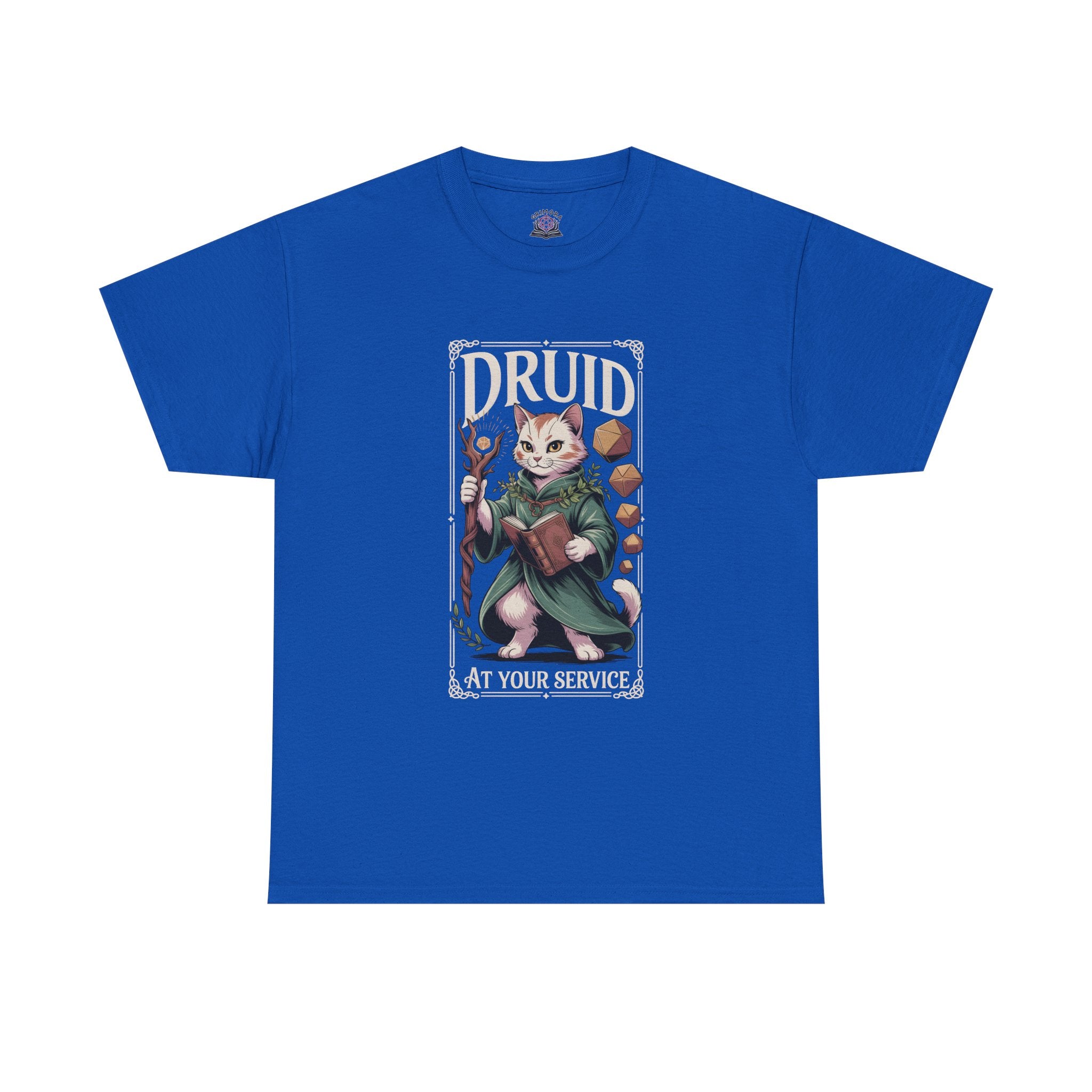 Druid Cat at Your Serivece D&D T-shirt | Cat Lover RPG Gift
